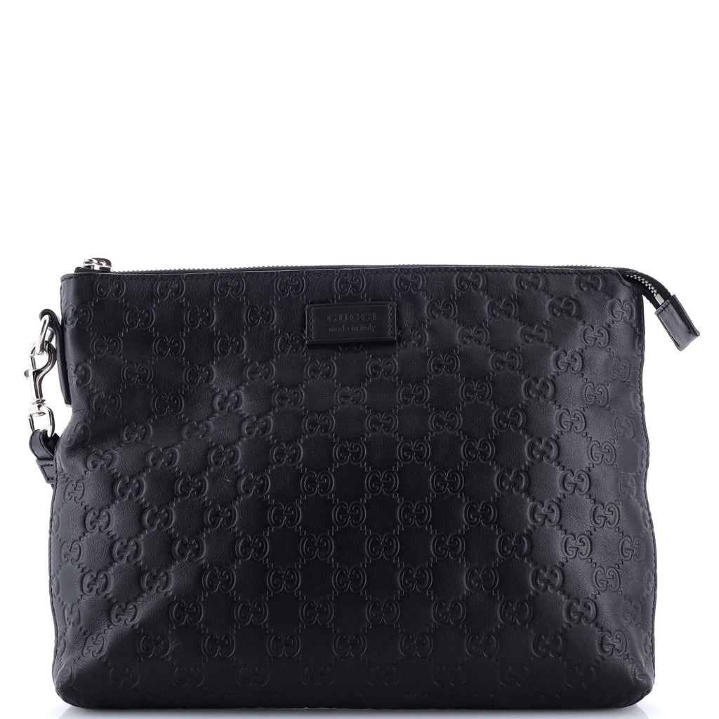 Signature Soft Wristlet Guccissima Leather