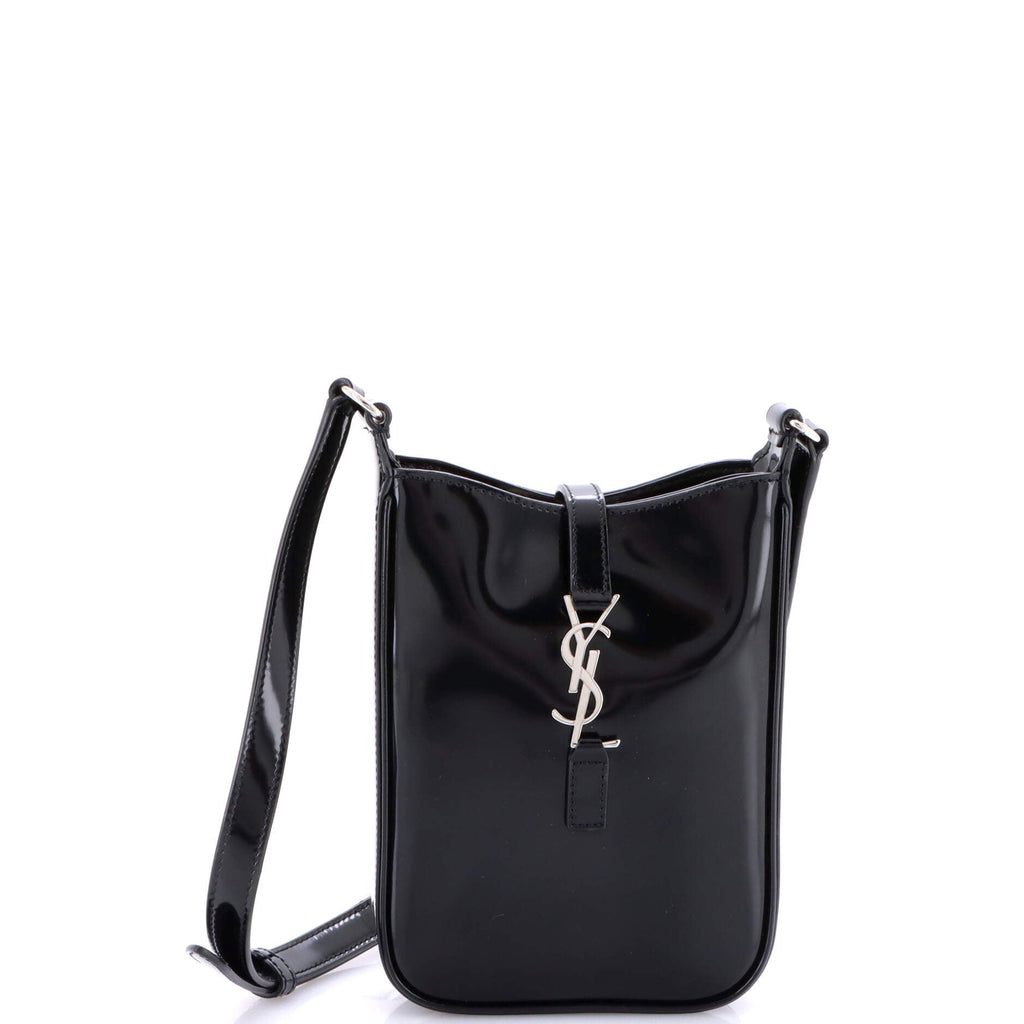 Le 5 a 7 Vertical Shoulder Bag Leather Mini