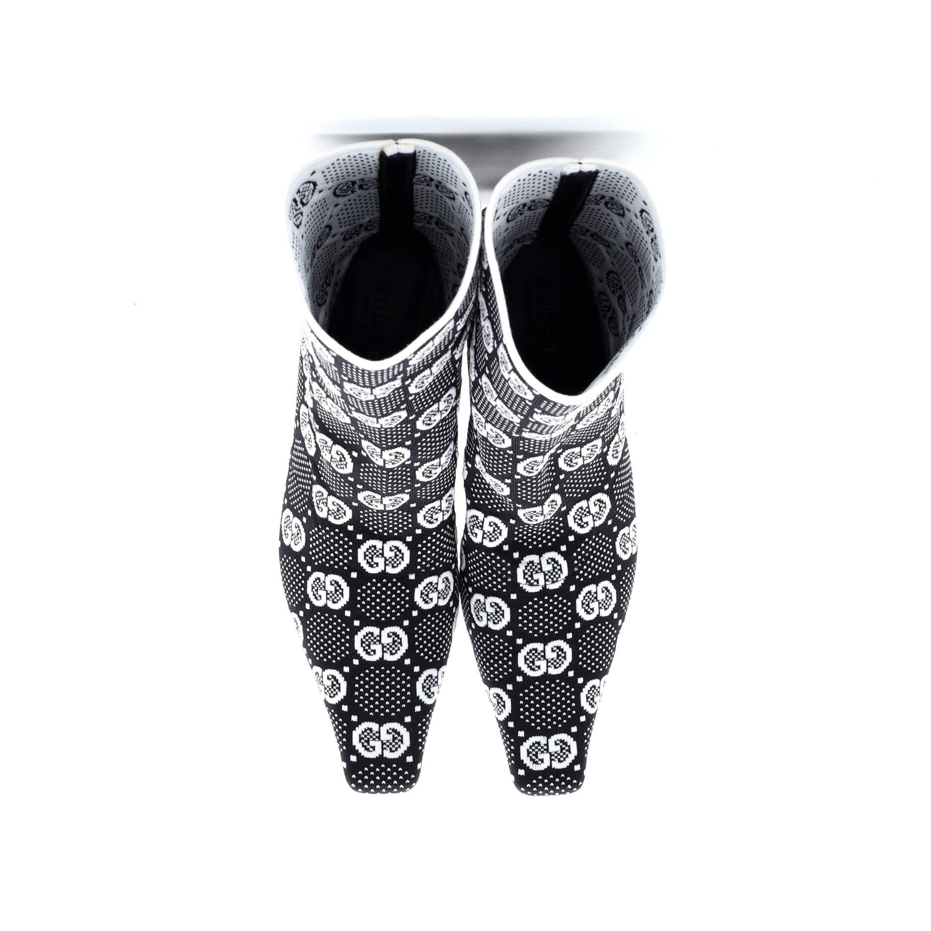 Women's Pointy Toe Sock Boots GG Technical Fabric