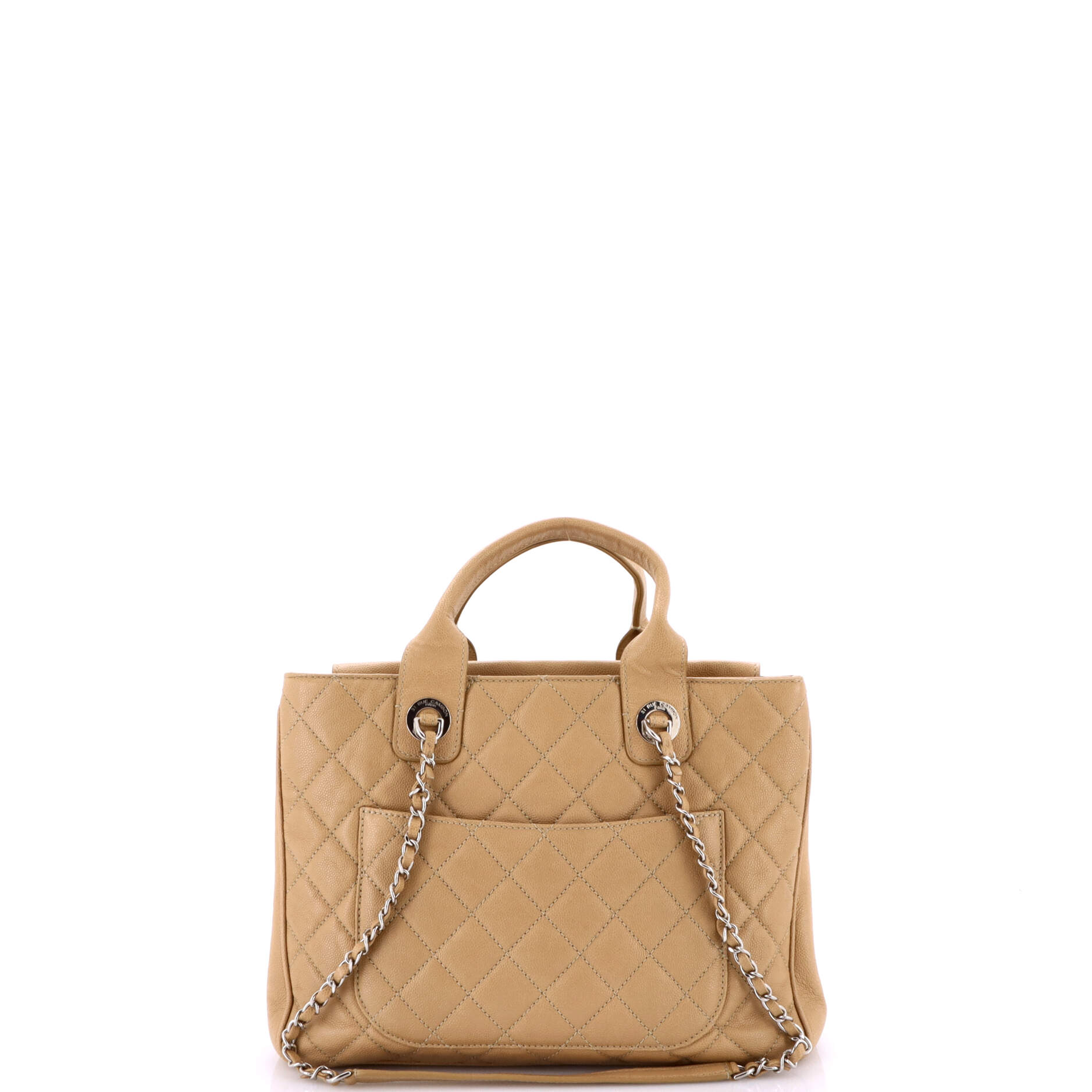 Urban Companion Top Handle Shopping Tote Quilted Caviar Large