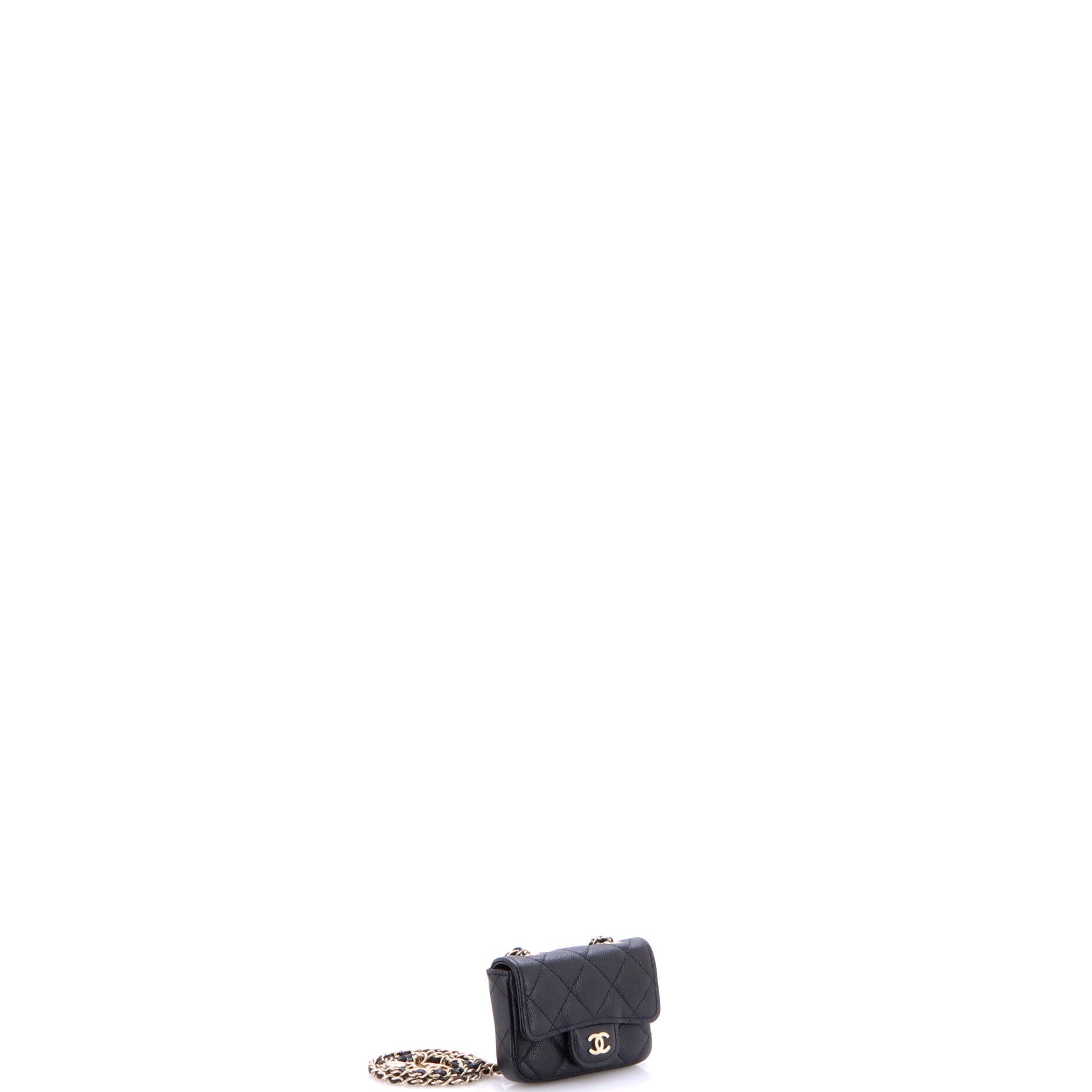 Classic Flap Chain Belt Bag Quilted Caviar Mini