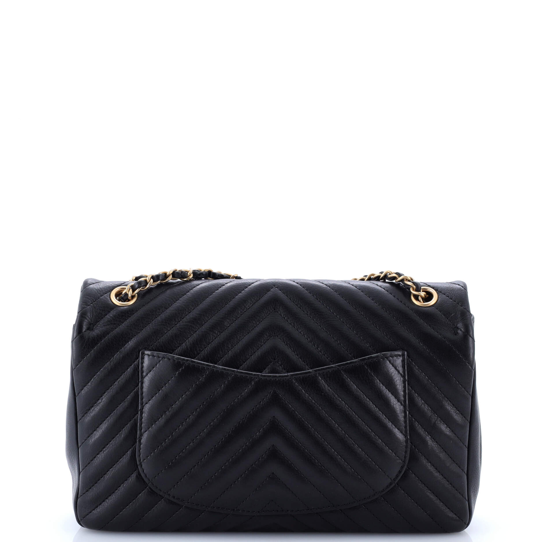 Rock the Corner Flap Bag Chevron Leather Medium