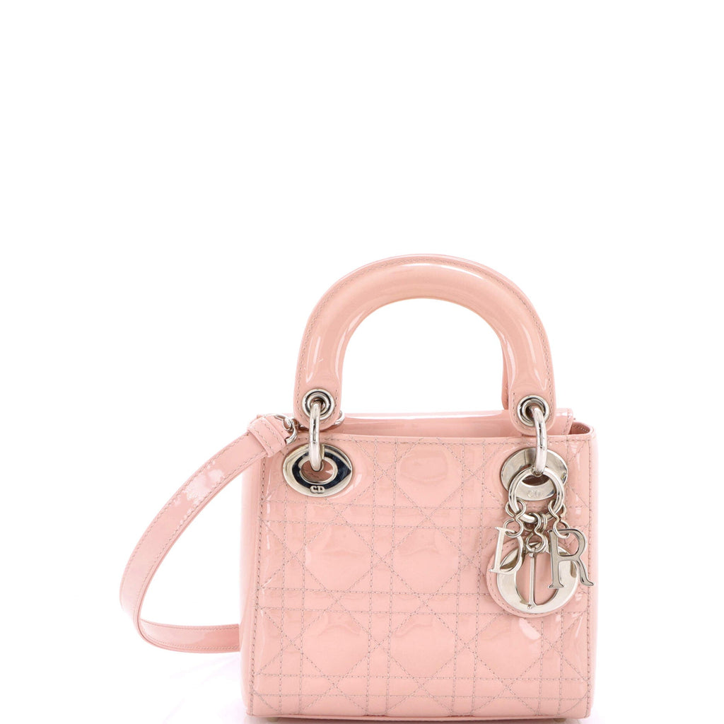 Lady Dior Bag Cannage Quilt Patent Mini