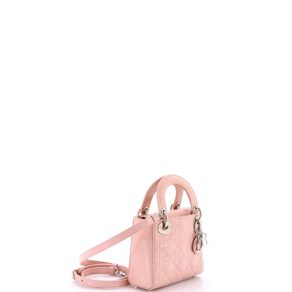 Lady Dior Bag Cannage Quilt Patent Mini