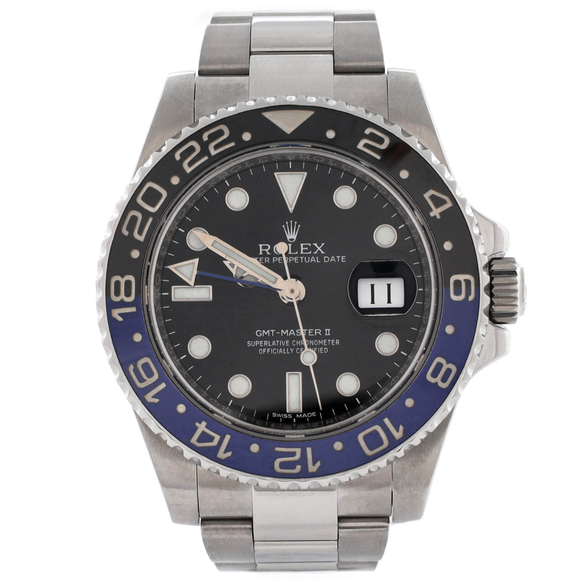 Oyster Perpetual Date GMT-Master II Batman Automatic Watch Stainless Steel and Cerachrom 40