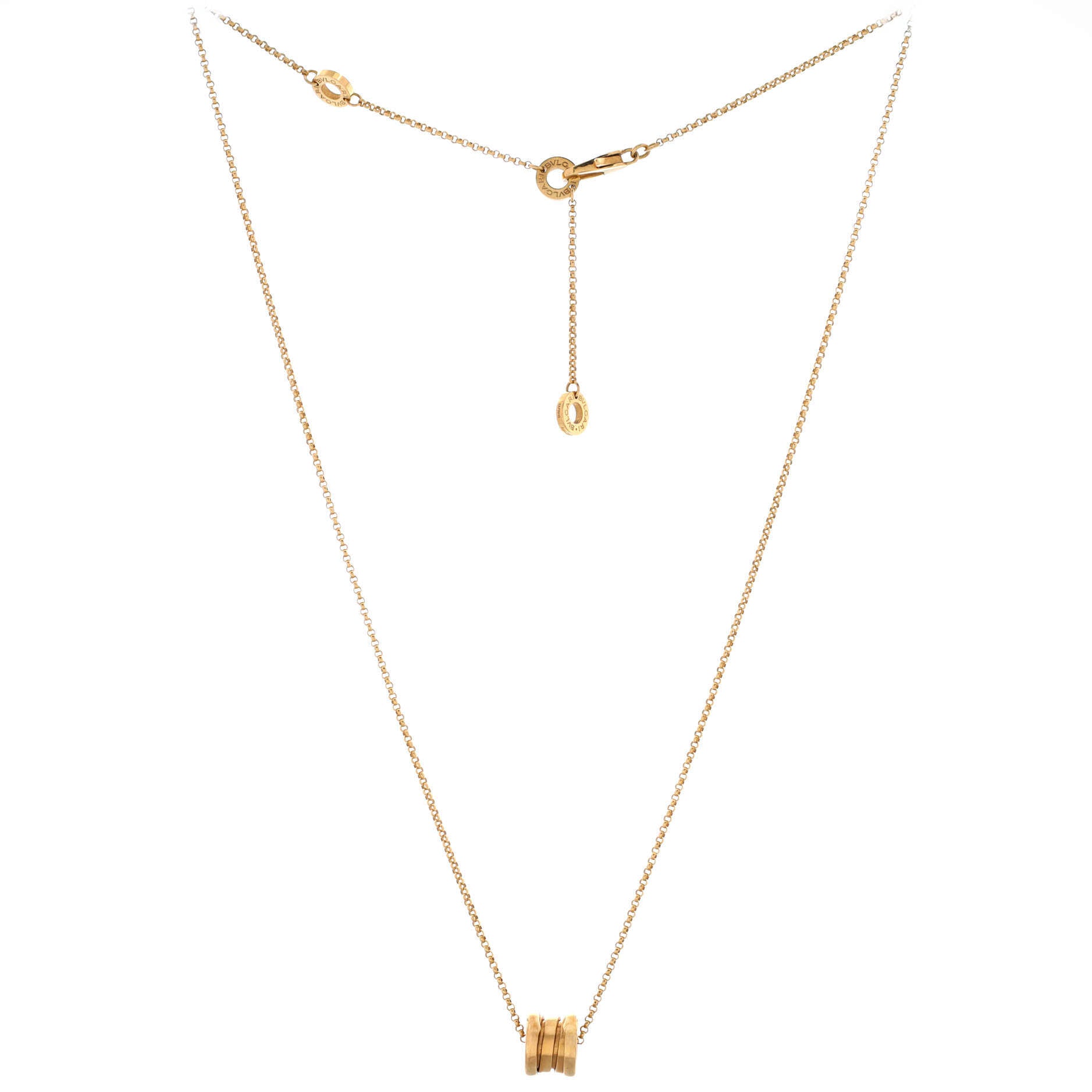 B.Zero1 Pendant Necklace 18K Yellow Gold