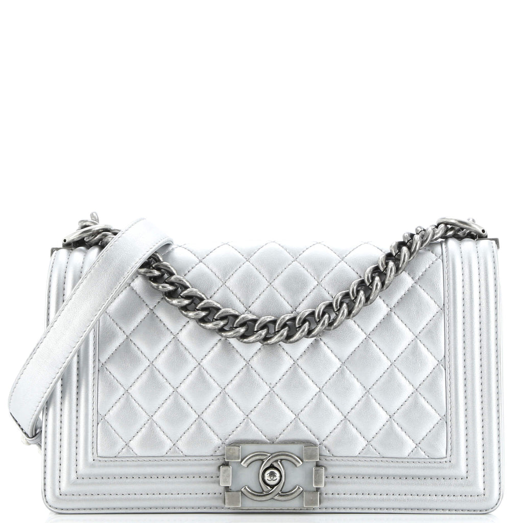Boy Flap Bag Quilted Lambskin Old Medium