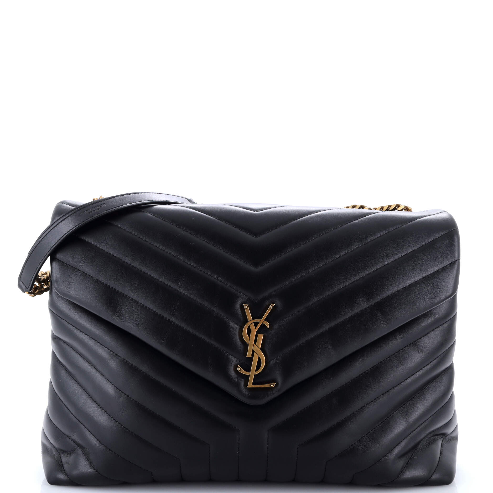 Loulou Shoulder Bag Matelasse Chevron Leather Large