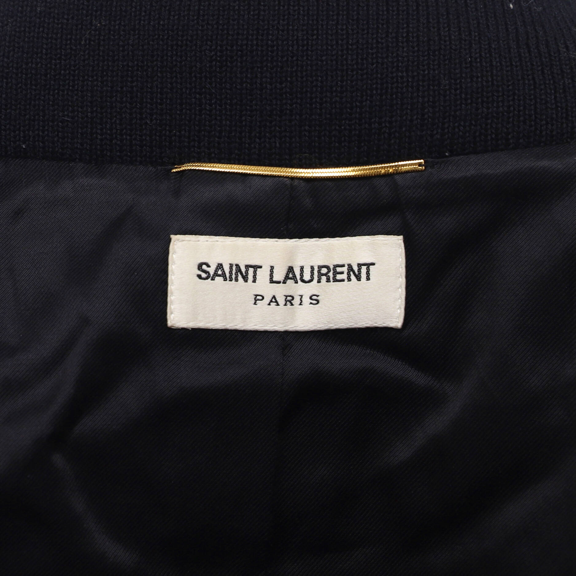 Women's Classic Teddy Bomber Jacket Wool Blend with Leather
