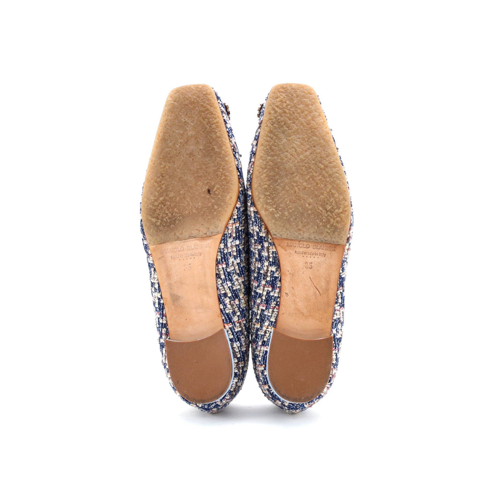 Women's Hangisi Square Toe Flats Tweed