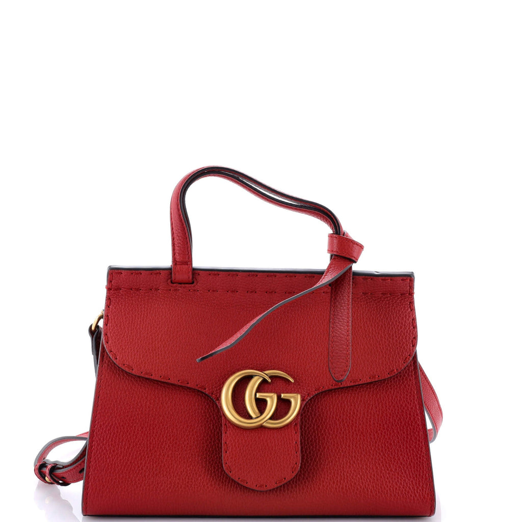 GG Marmont Top Handle Bag Leather Mini