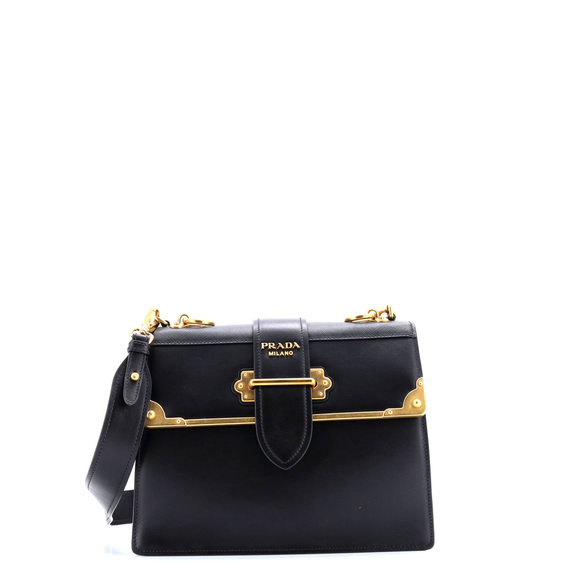 Cahier Crossbody Bag Leather and Saffiano Leather Large
