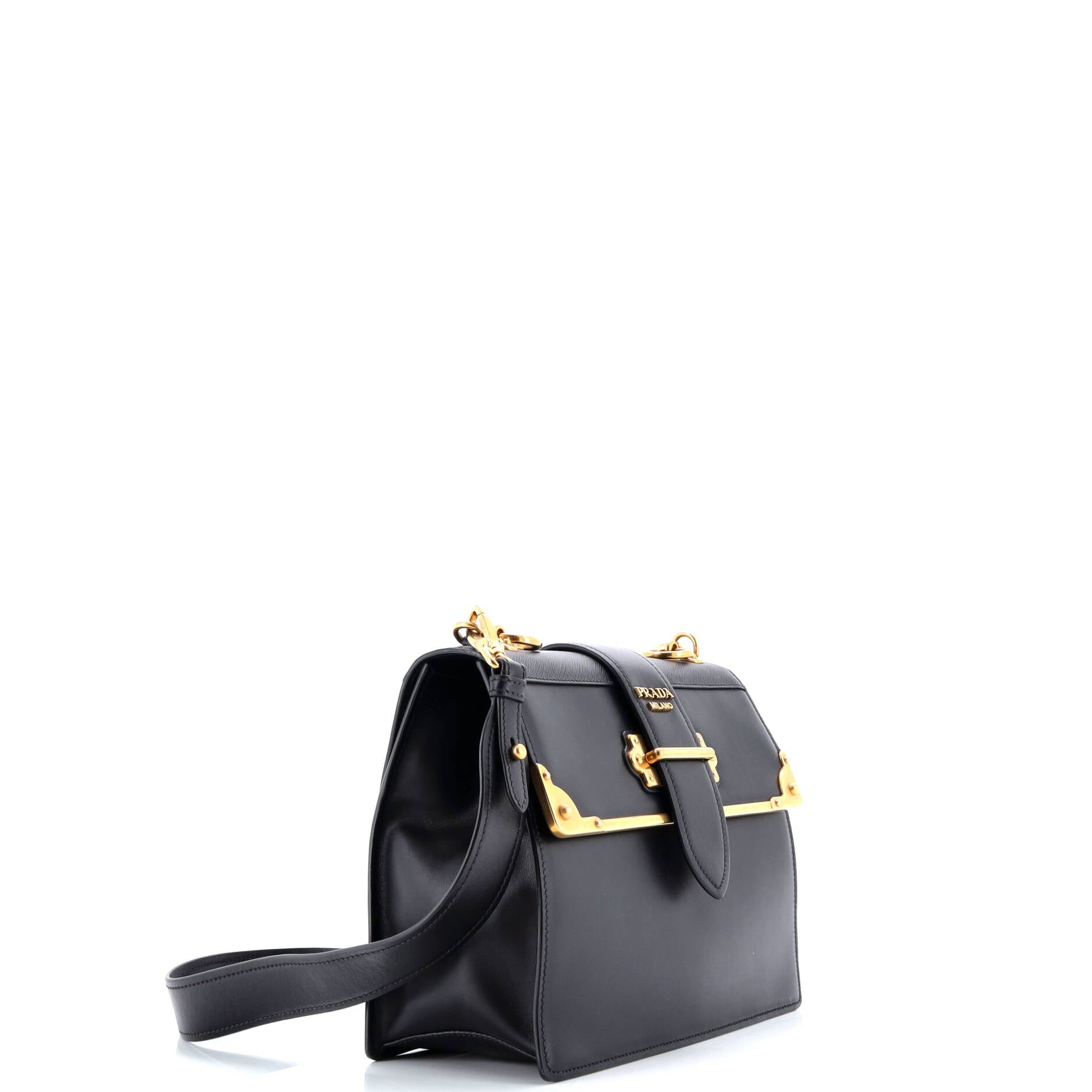 Cahier Crossbody Bag Leather and Saffiano Leather Large