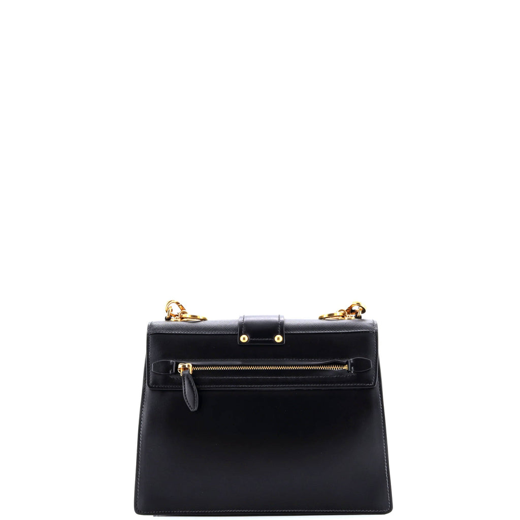 Cahier Crossbody Bag Leather and Saffiano Leather Large