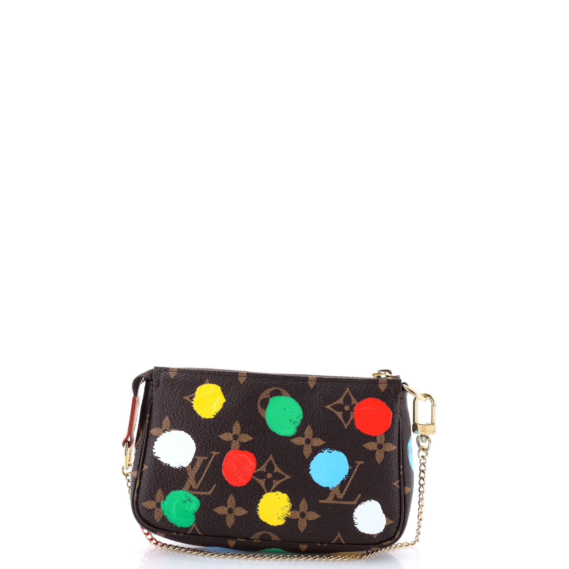 Pochette Accessoires Yayoi Kusama Painted Dots Monogram Canvas Mini