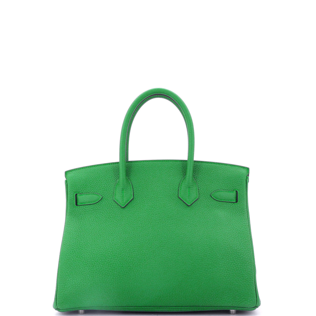 Birkin Handbag Bamboo Togo with Palladium Hardware 30
