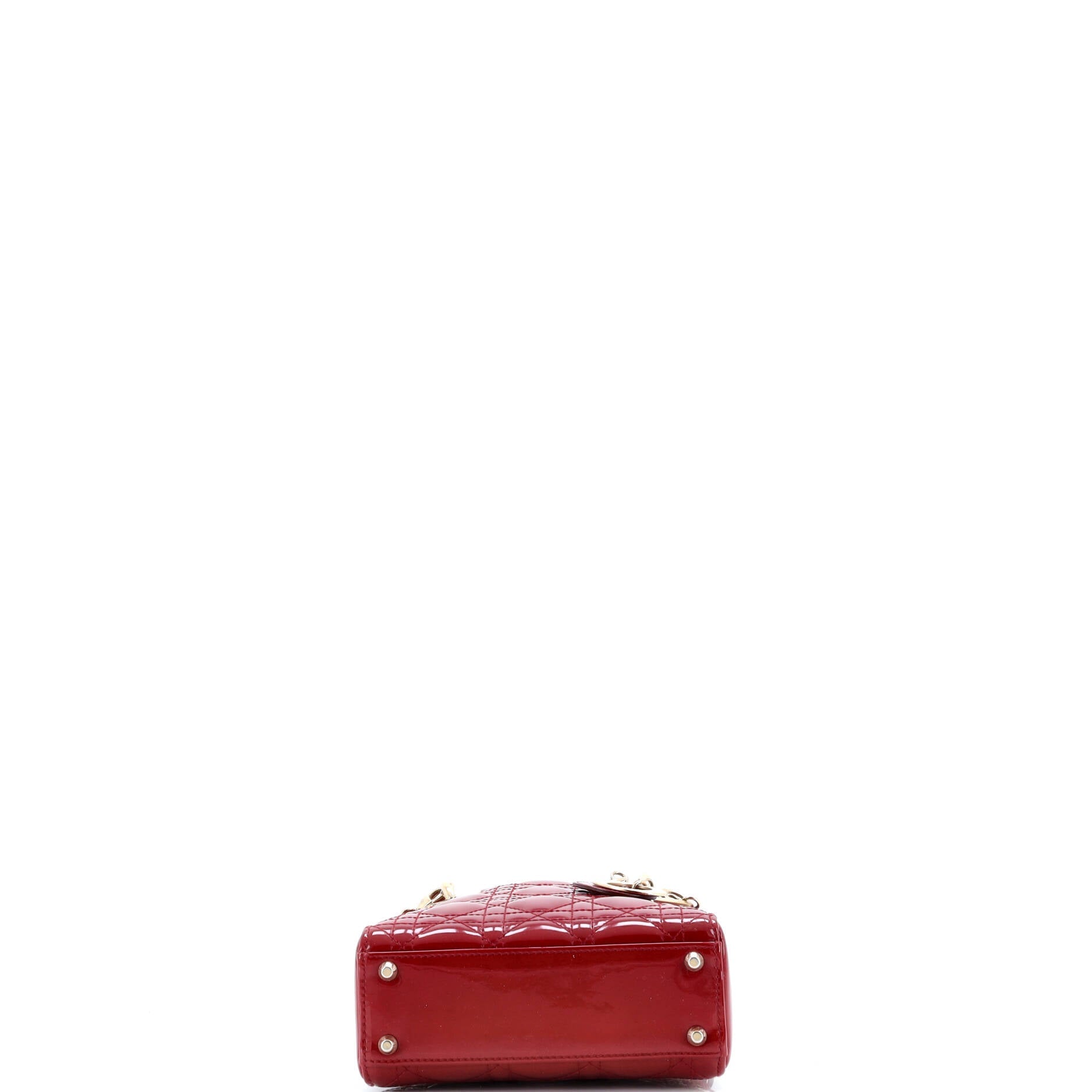 Lady Dior Chain Bag Cannage Quilt Patent Mini