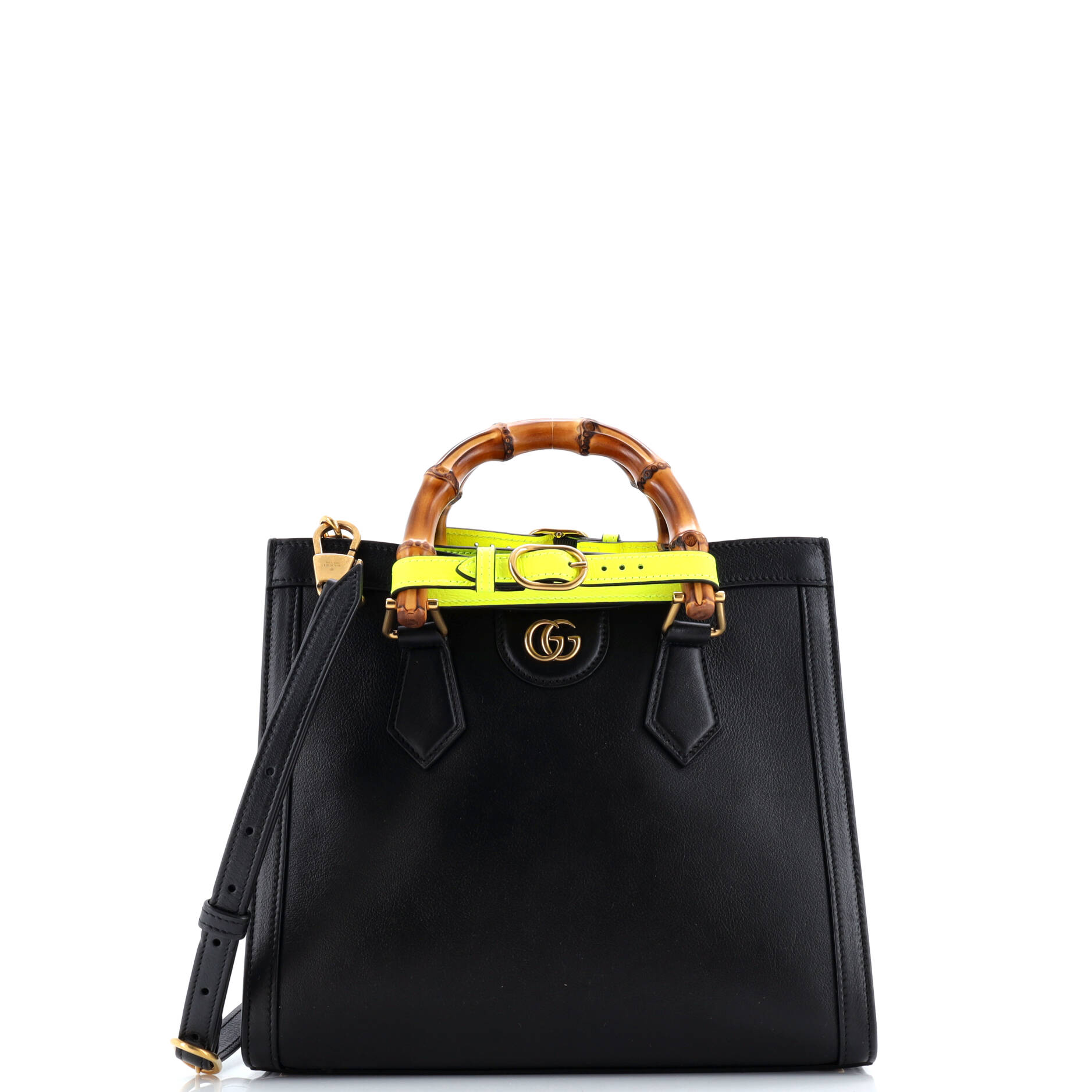 Diana NM Bamboo Handle Tote Leather Small