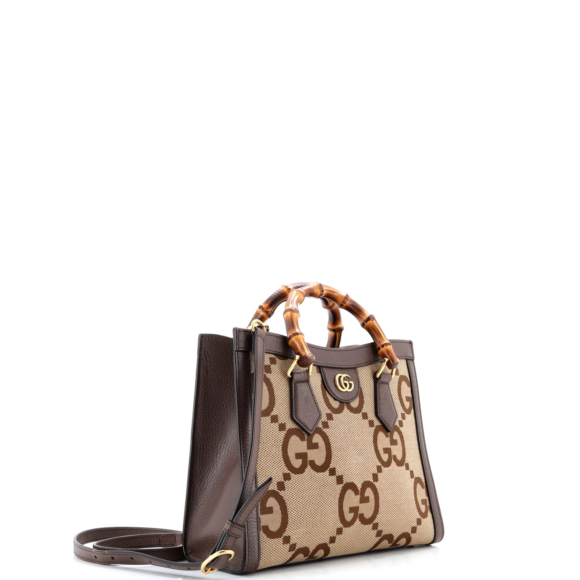 Diana NM Bamboo Handle Tote Jumbo GG Canvas Small
