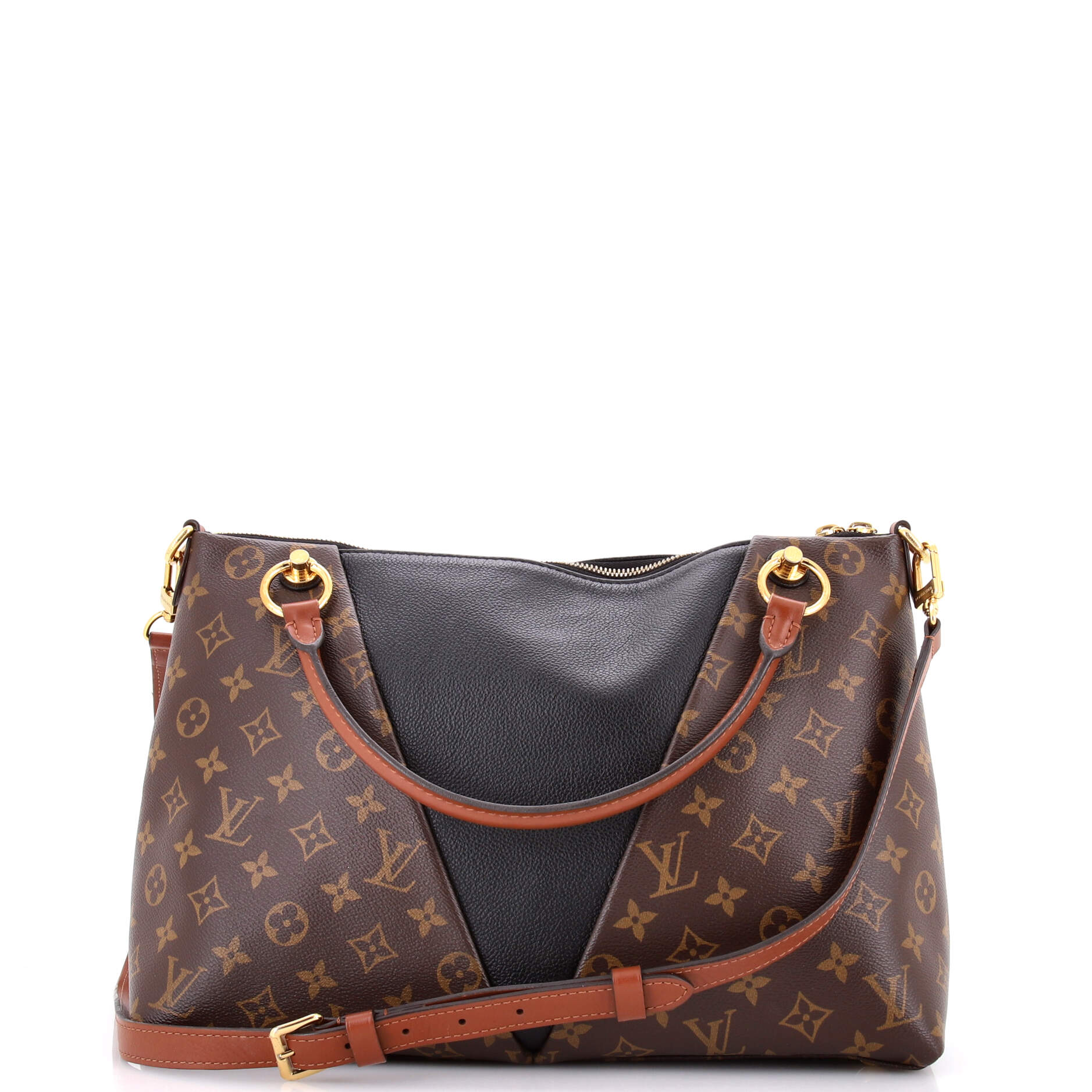 V Tote Monogram Canvas and Leather MM