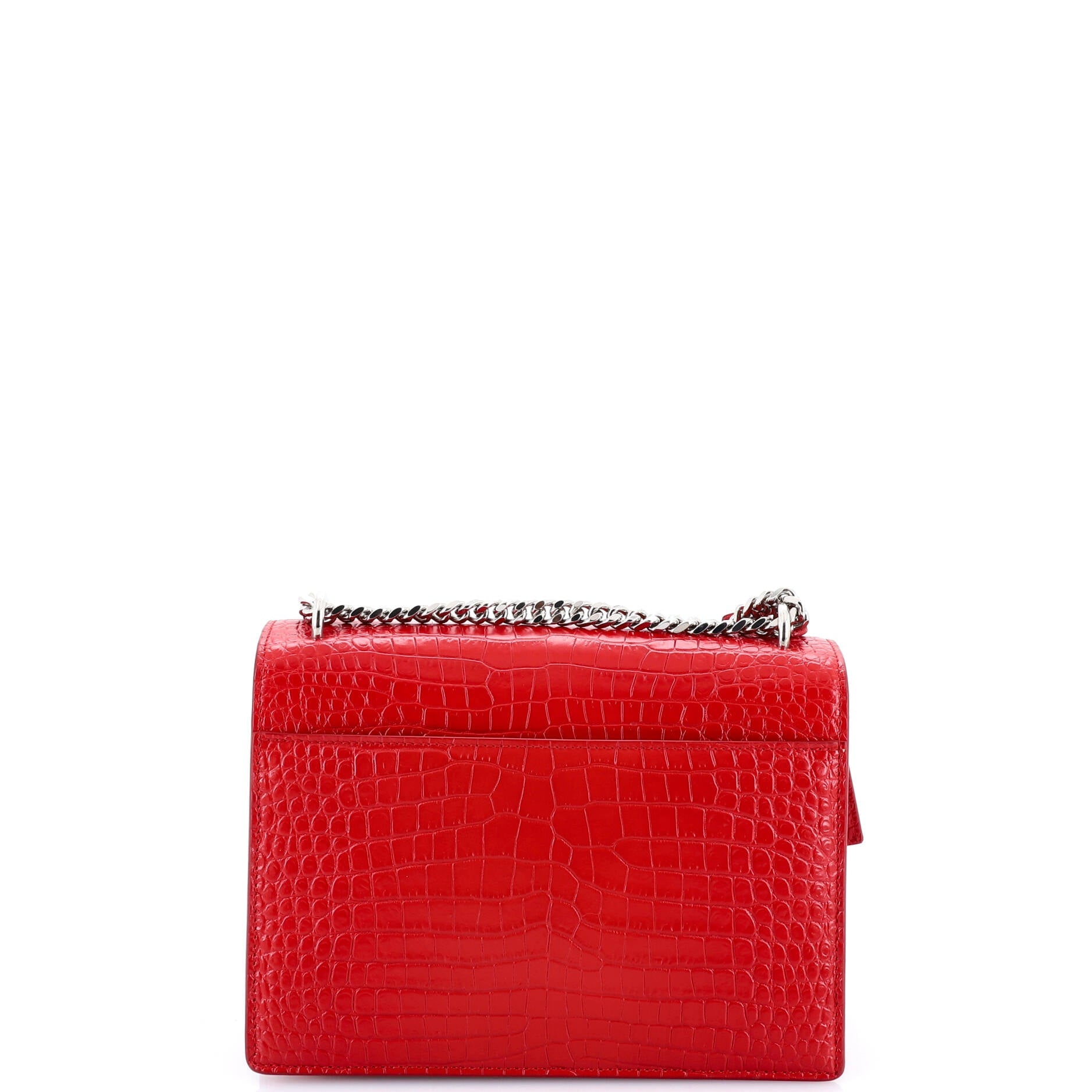 Sunset Crossbody Bag Crocodile Embossed Leather Medium