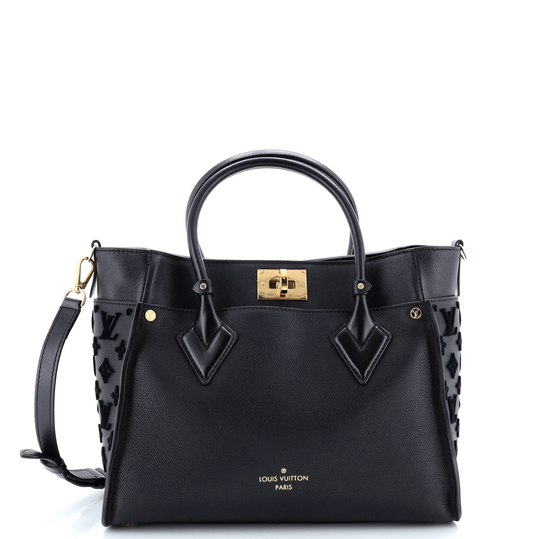 On My Side Tote Monogram Tuffetage Leather MM