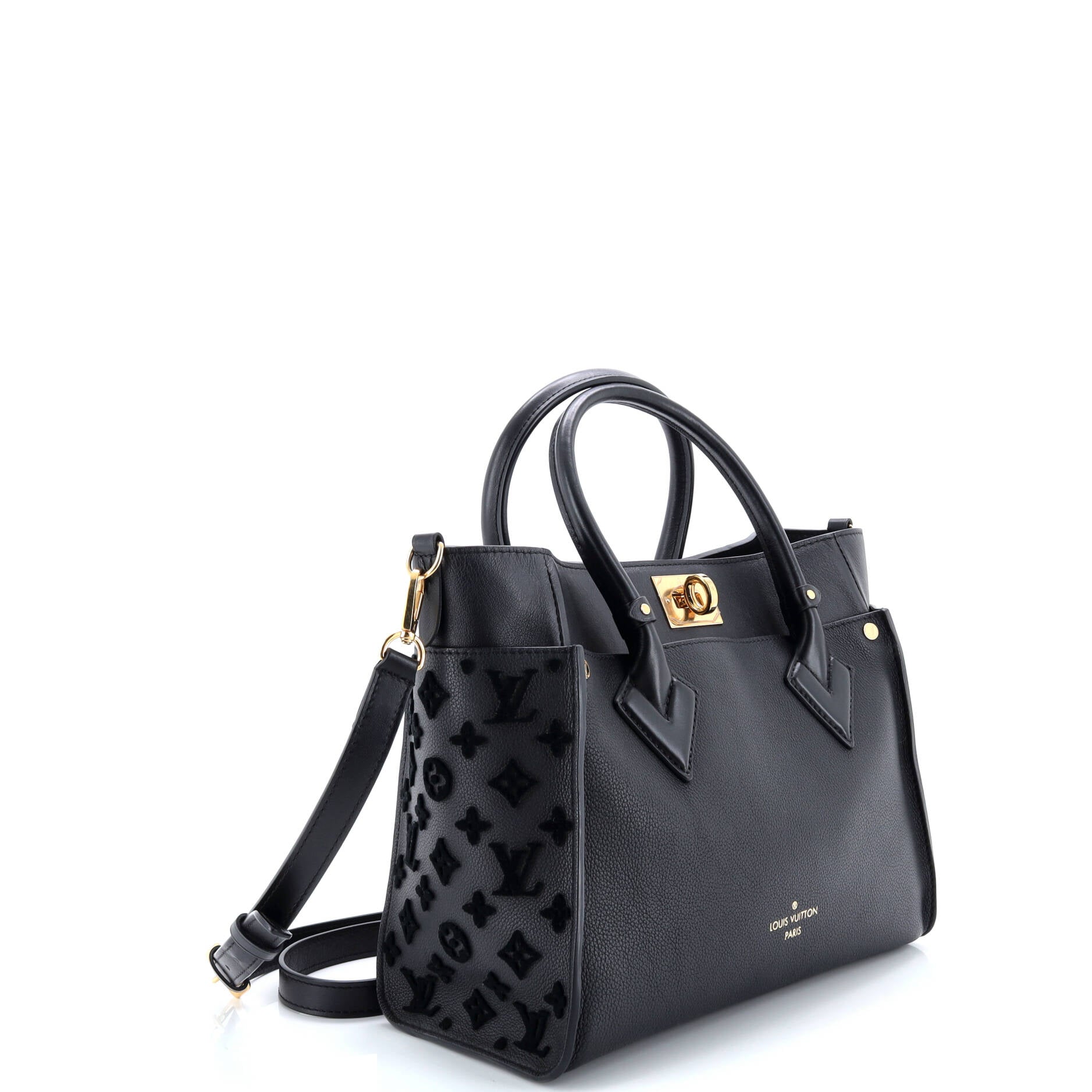On My Side Tote Monogram Tuffetage Leather MM