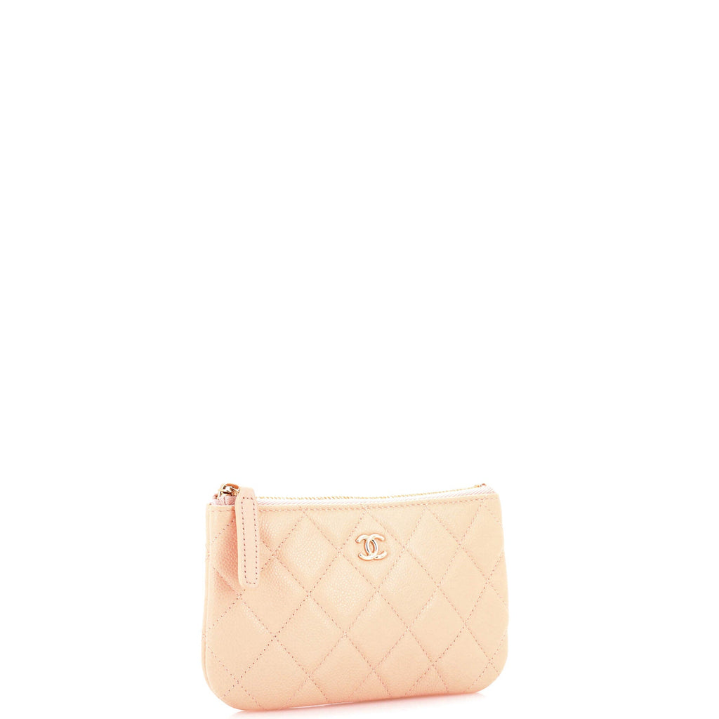 Classic O Case Pouch Quilted Caviar Mini