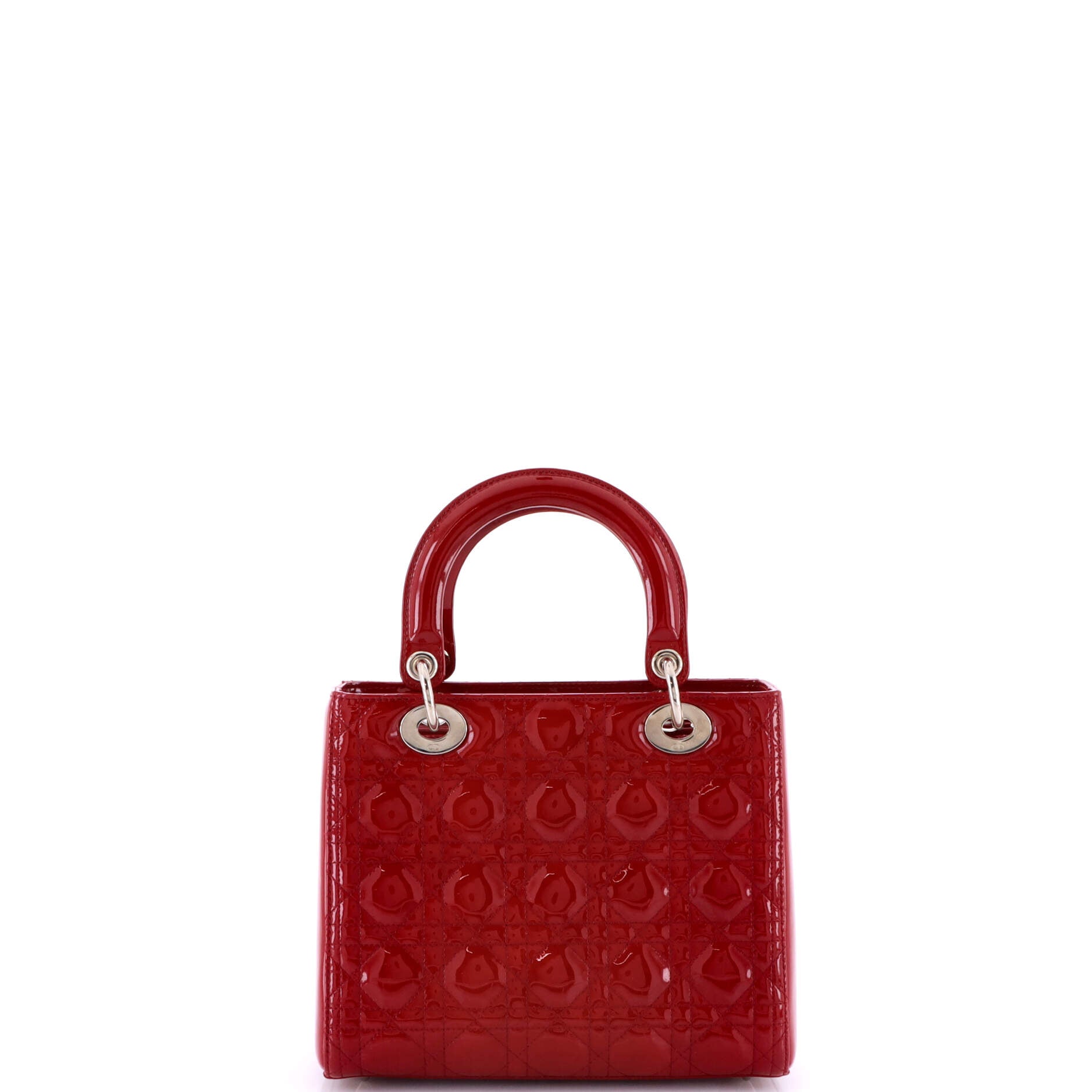Lady Dior Bag Cannage Quilt Patent Medium