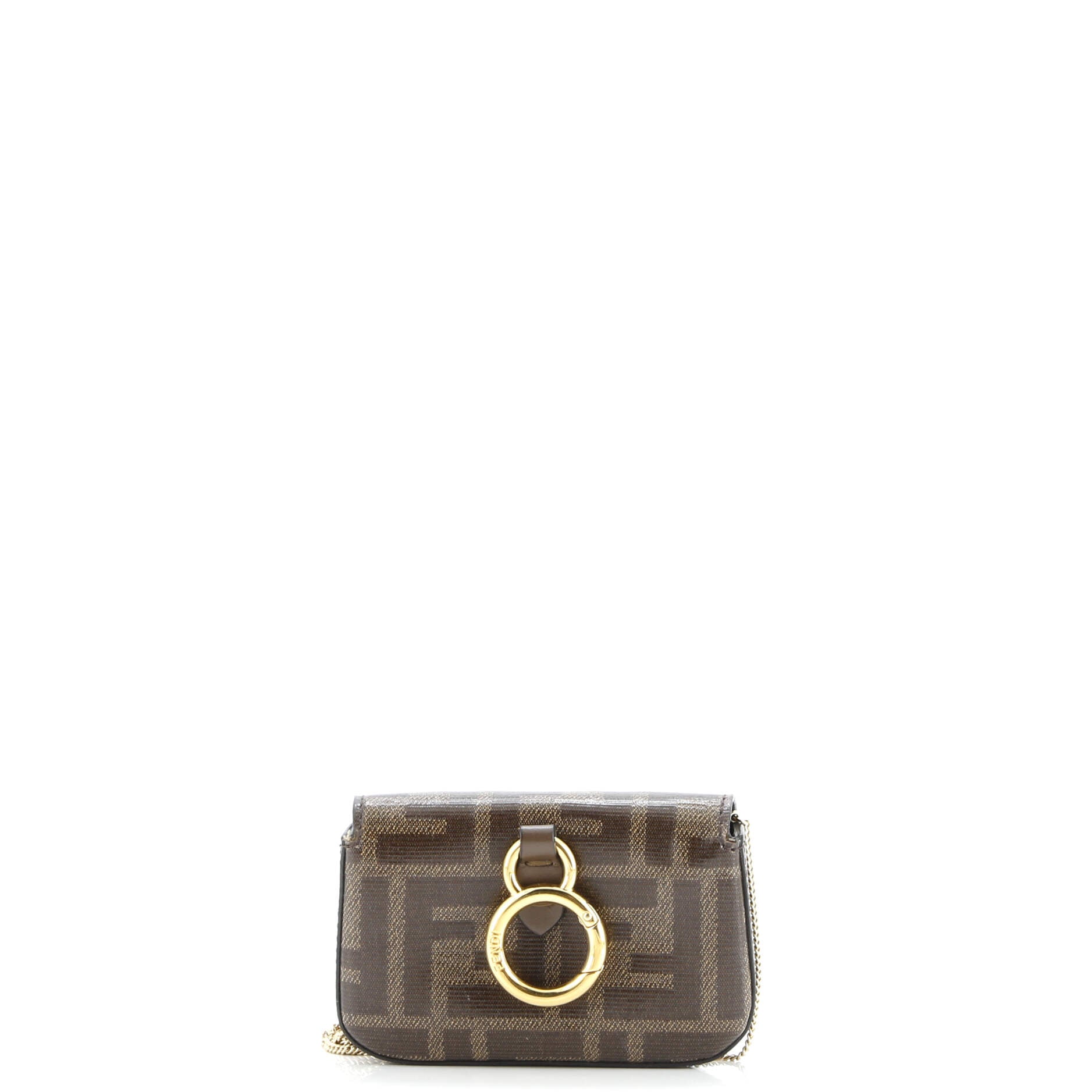 Chain Baguette Charm Bag Zucca Coated Canvas Nano