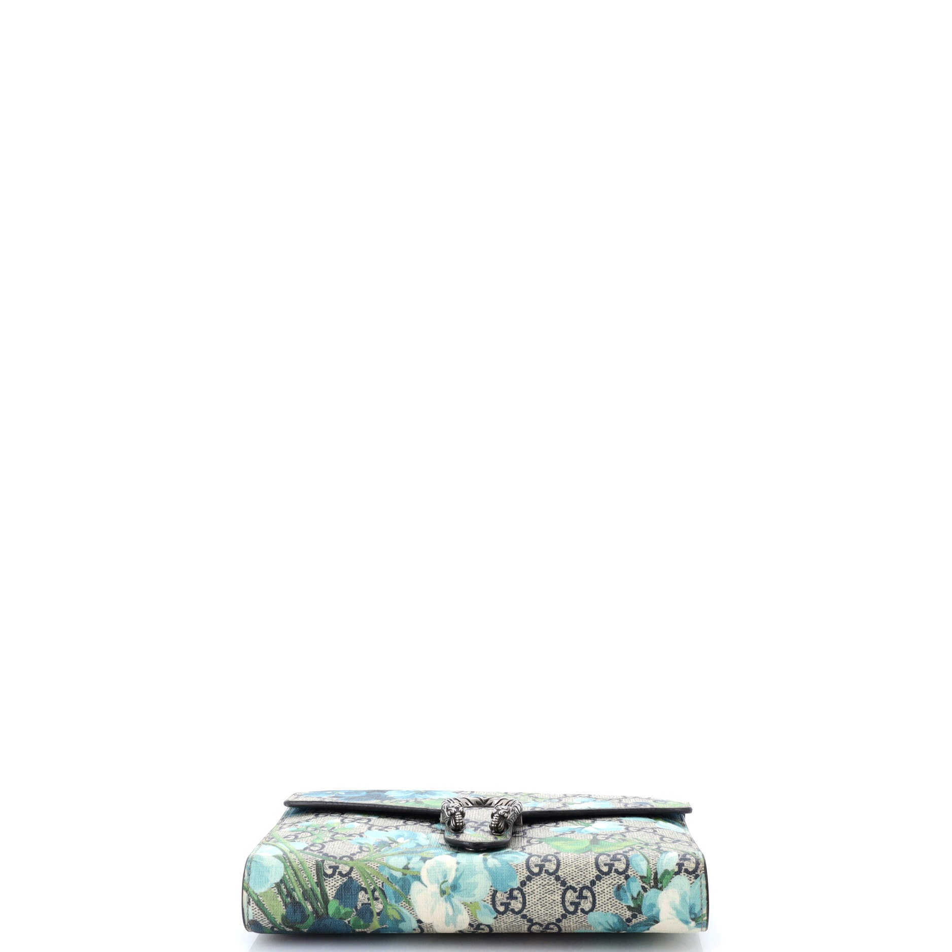 Dionysus Chain Wallet Blooms Print GG Coated Canvas Small
