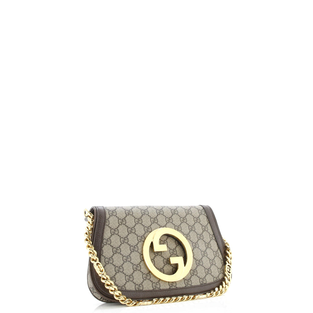 Blondie NM Chain Flap Bag GG Coated Canvas Small