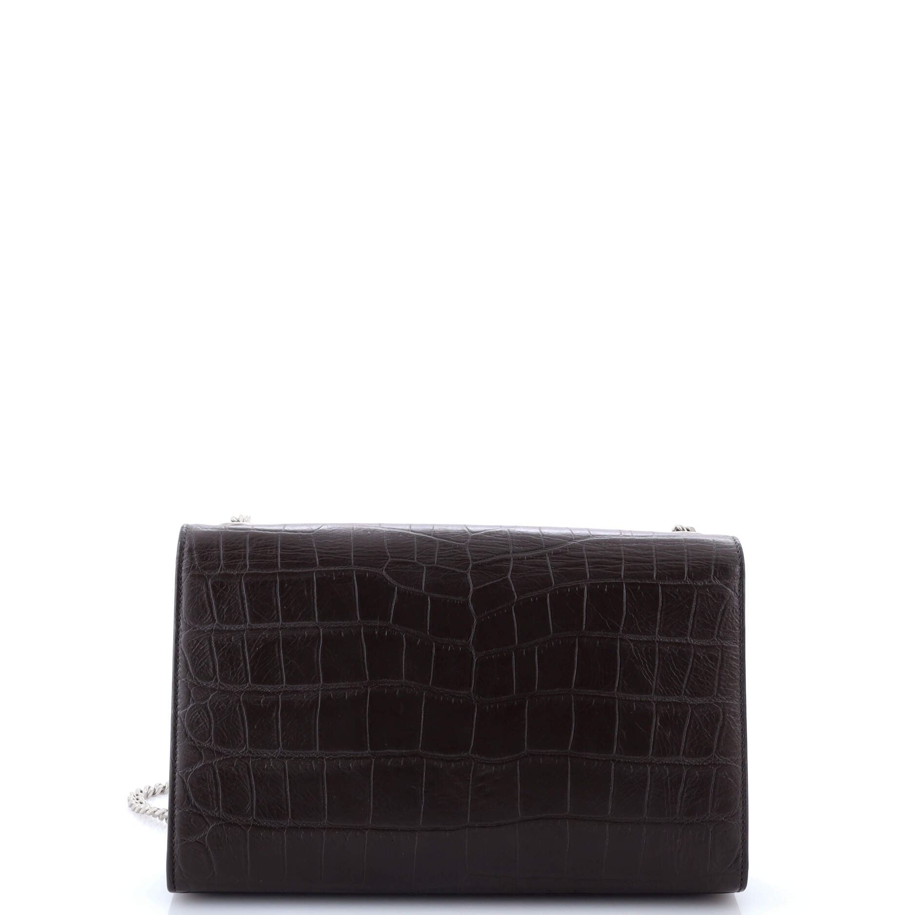 Classic Monogram Tassel Crossbody Bag Crocodile Embossed Leather Medium