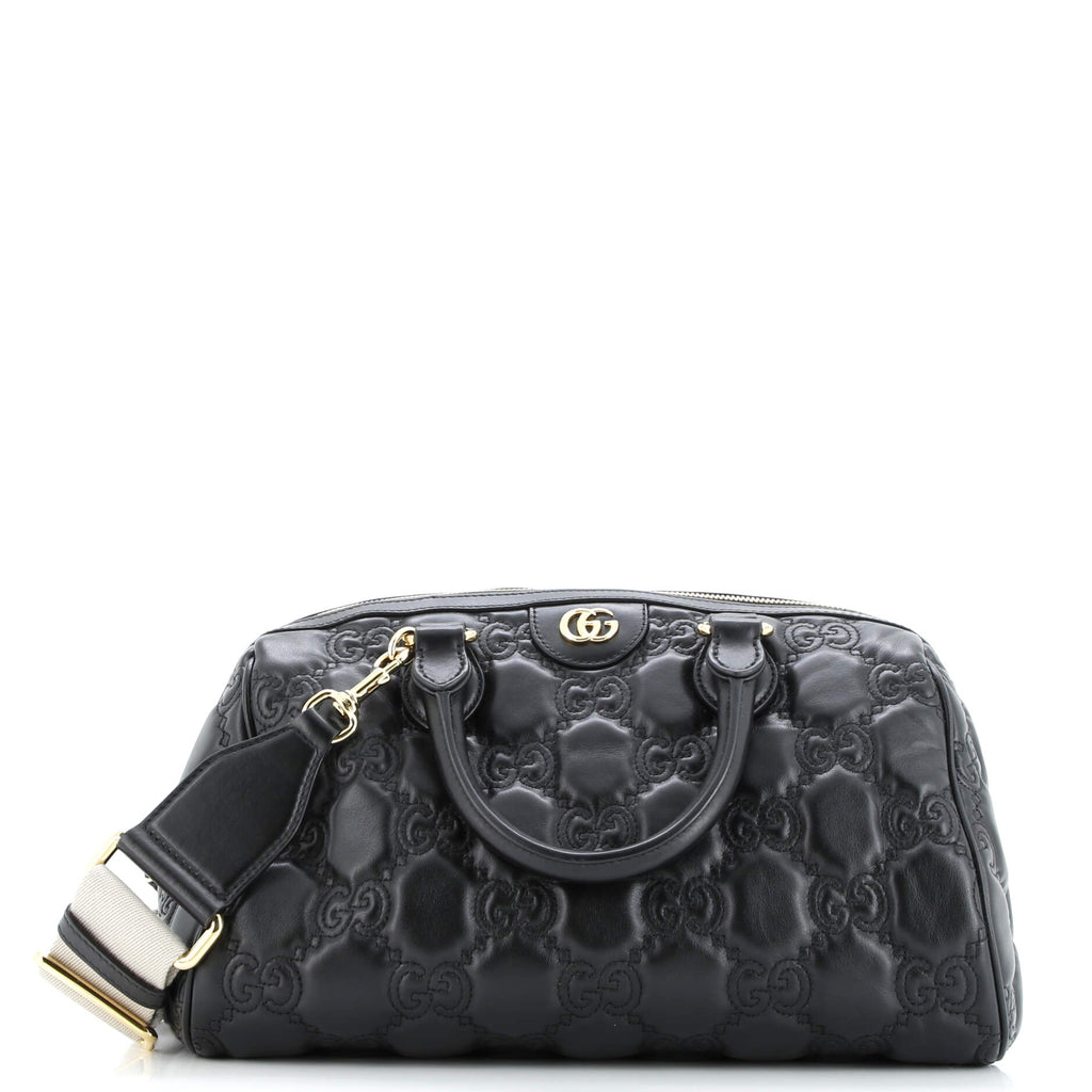 Ophidia Convertible Boston Top Handle Bag GG Matelasse Leather Medium