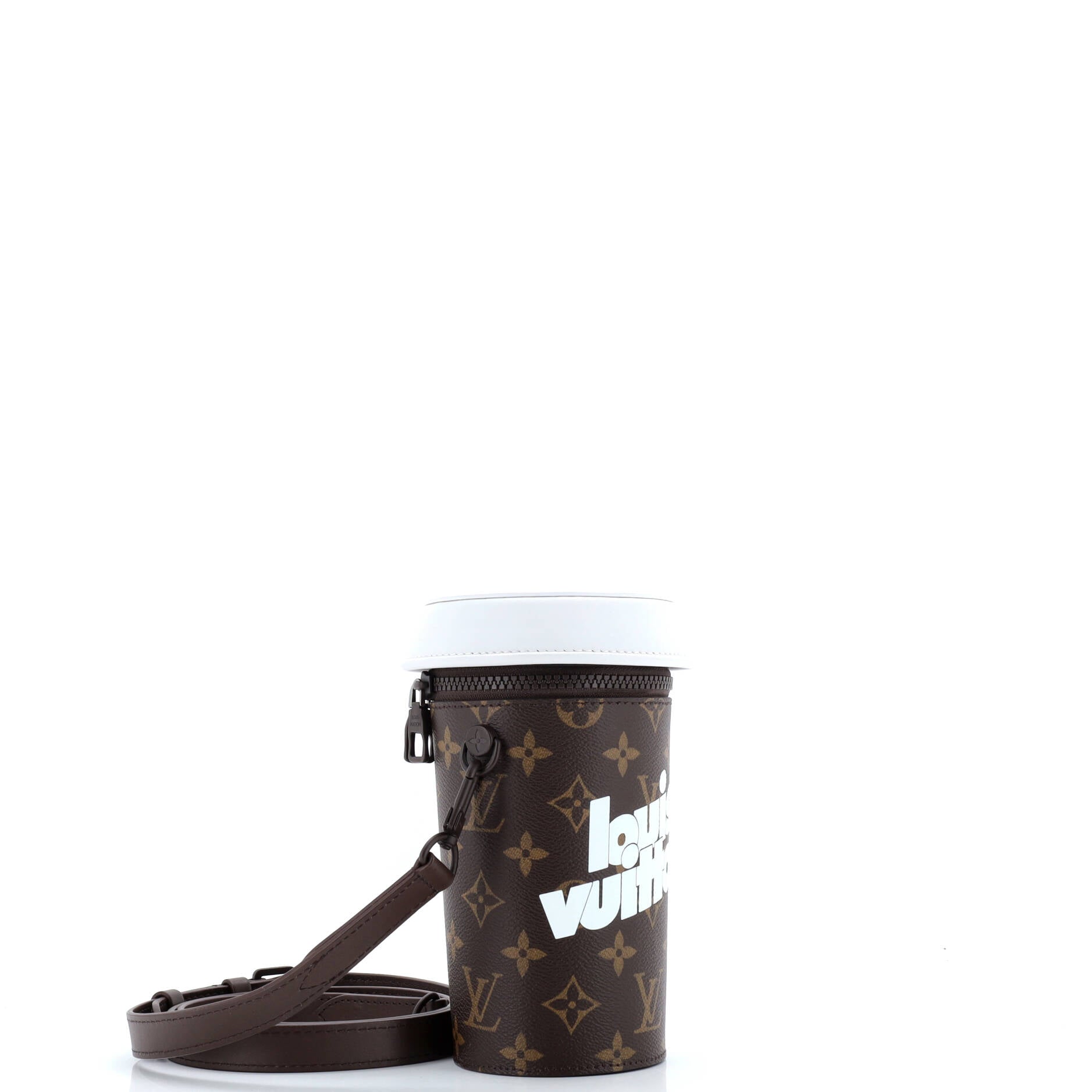 Coffee Cup Convertible Pouch Everyday Signature Vintage Monogram Canvas
