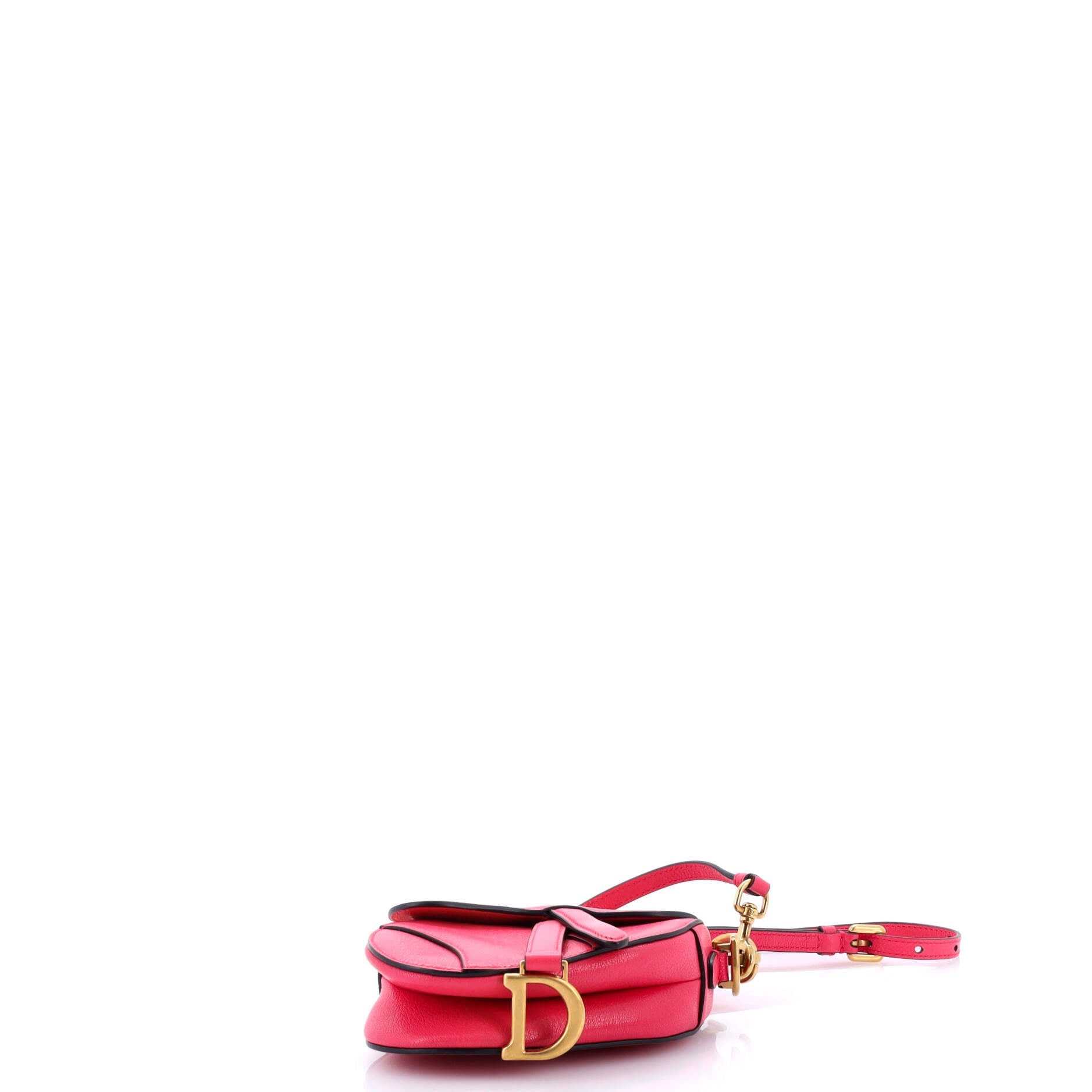 Saddle Handbag with Strap Leather Mini