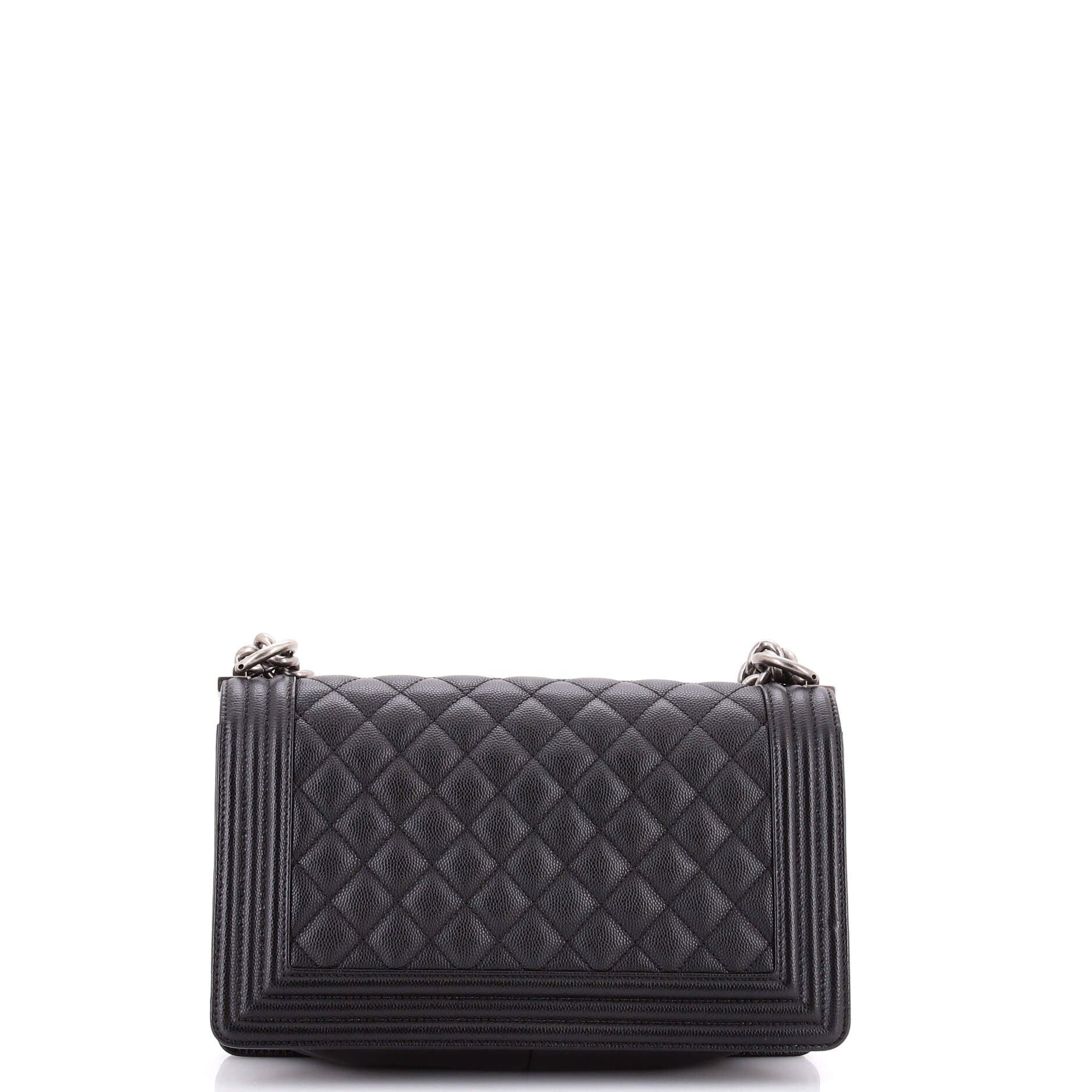 Boy Flap Bag Quilted Caviar Old Medium