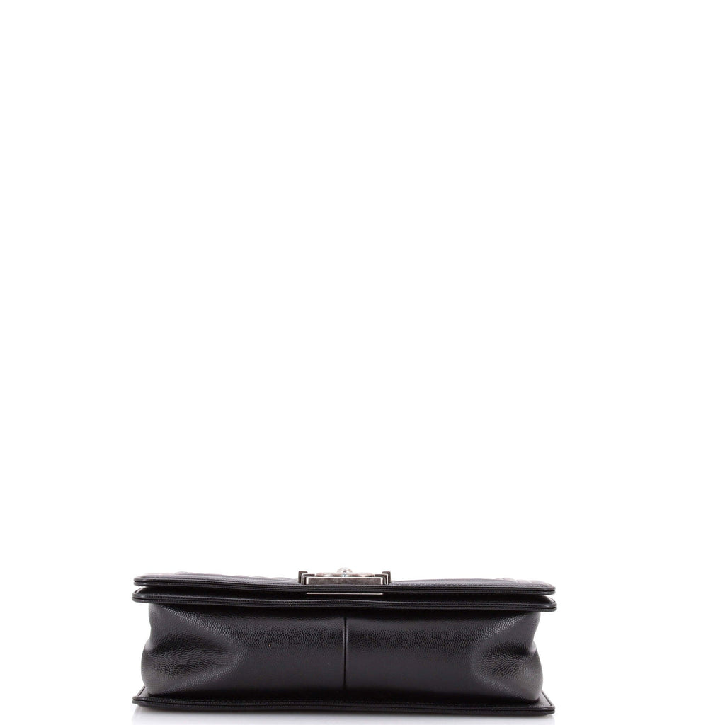 Boy Flap Bag Quilted Caviar Old Medium