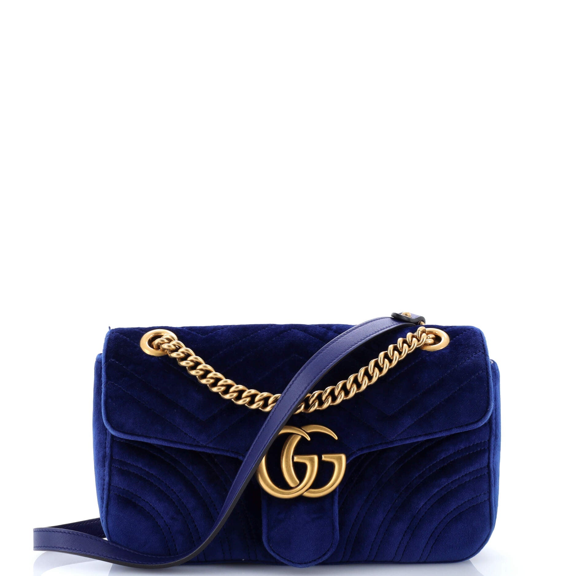GG Marmont Flap Bag Matelasse Velvet Small