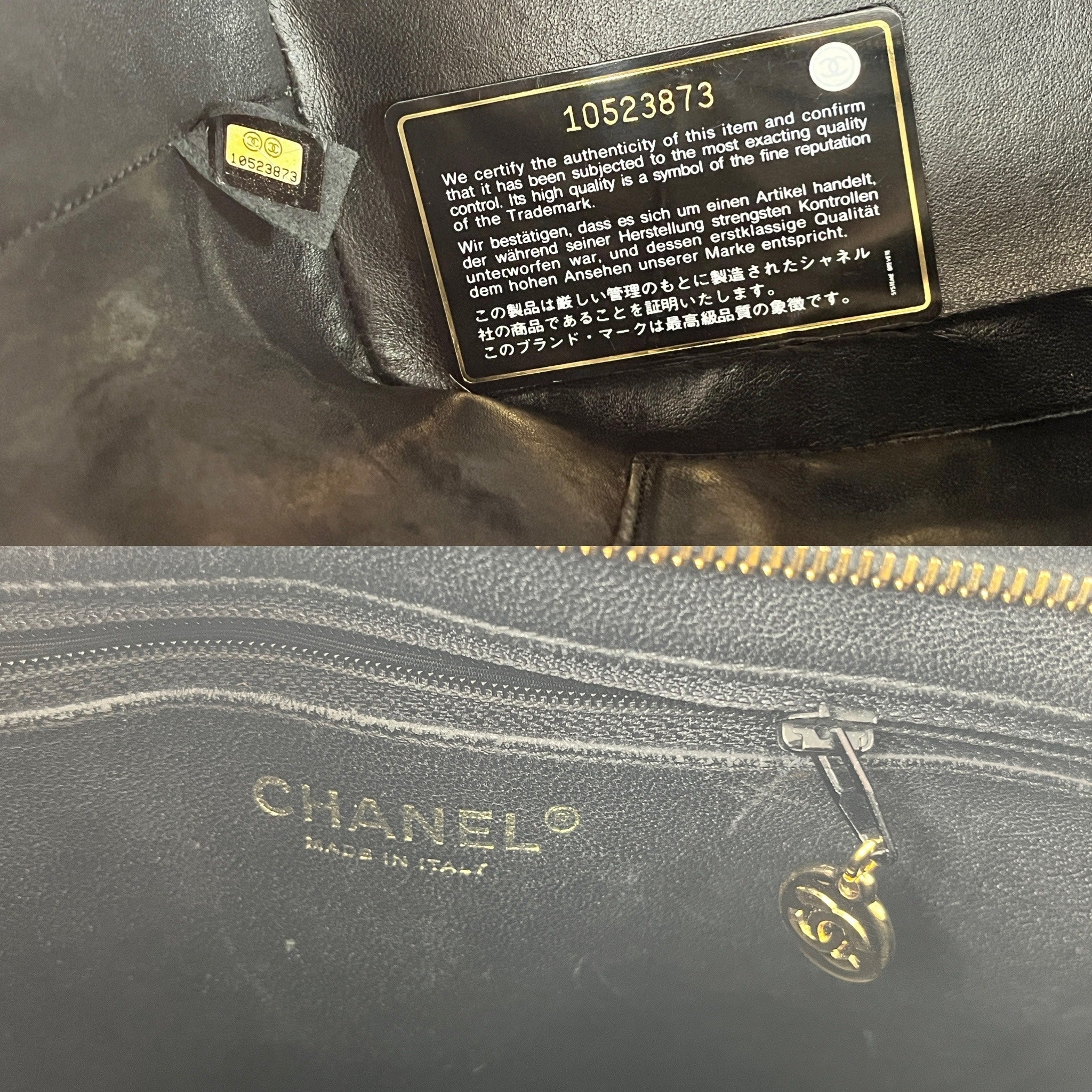 Vintage CHANEL Medallion Timeless Black Quilted Caviar Tote Bag