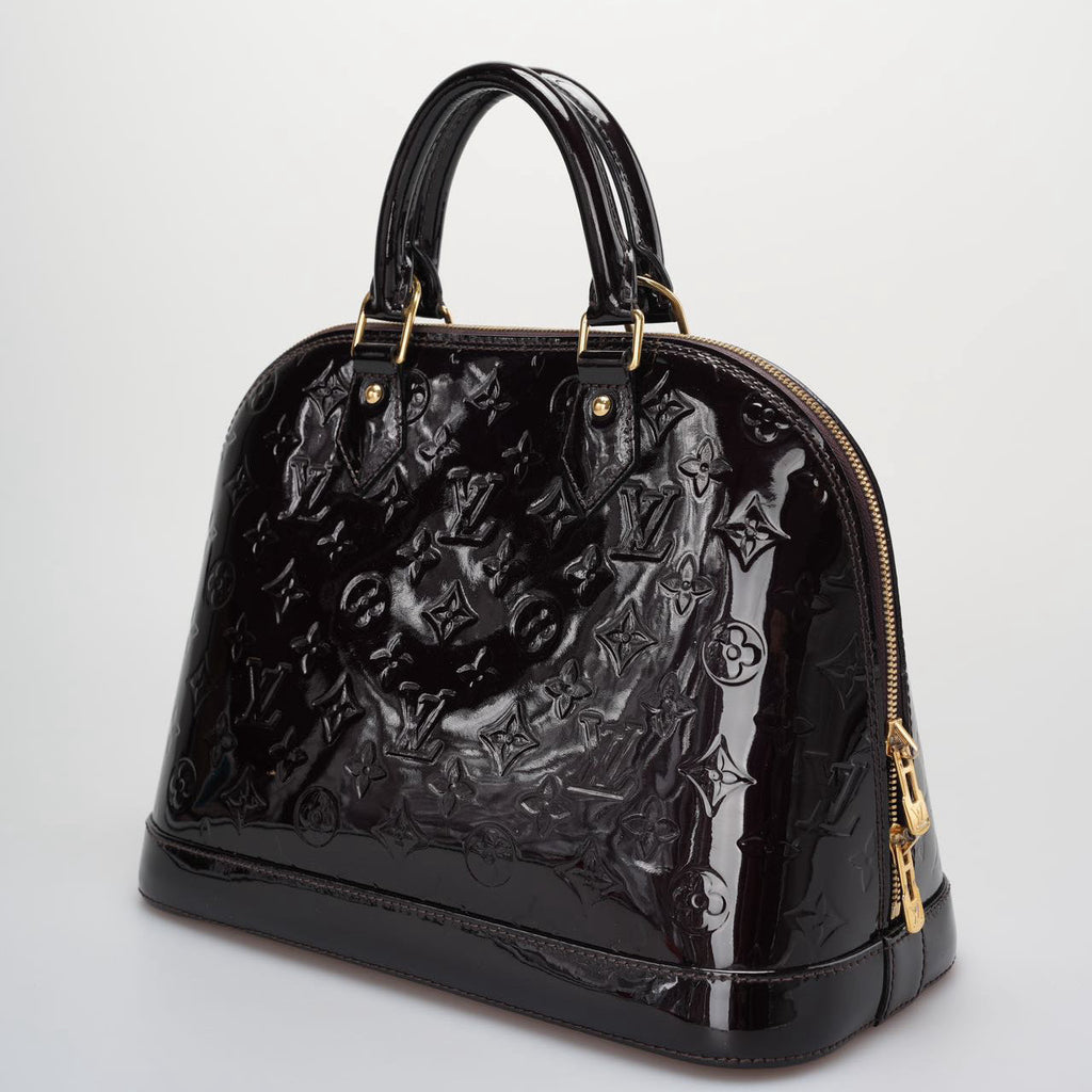 Louis Vuitton Alma PM in Vernis Leather Burgundy Color