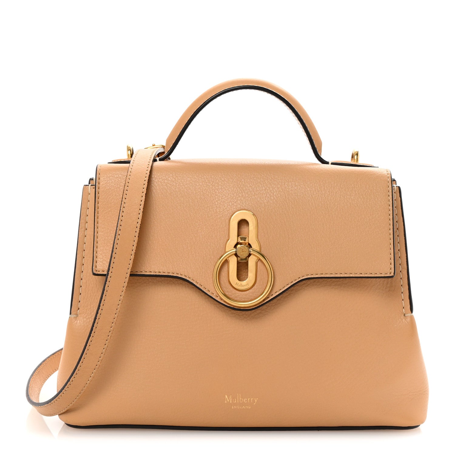 Silky Calfskin Mini Seaton Dark Golden Yellow