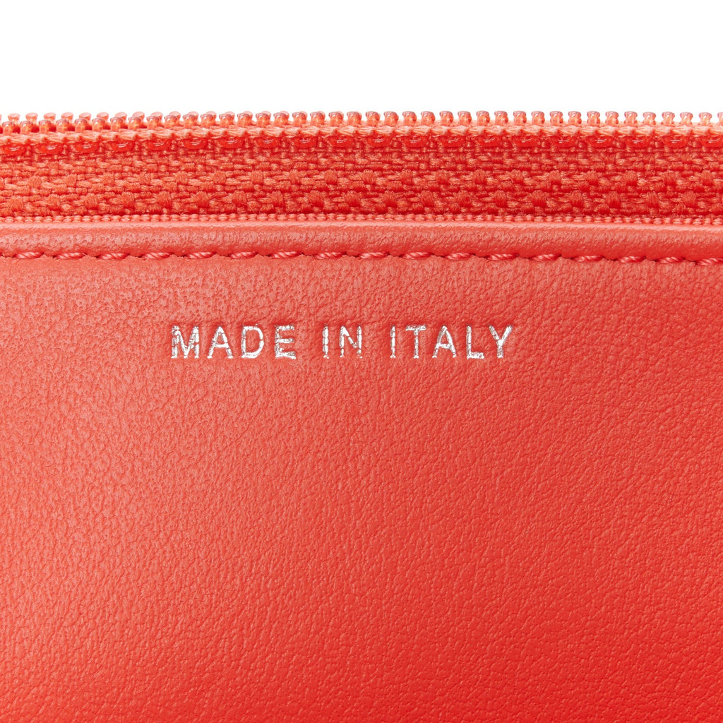 Aged Calfskin Quilted Gabrielle Wallet On Chain WOC  Orange