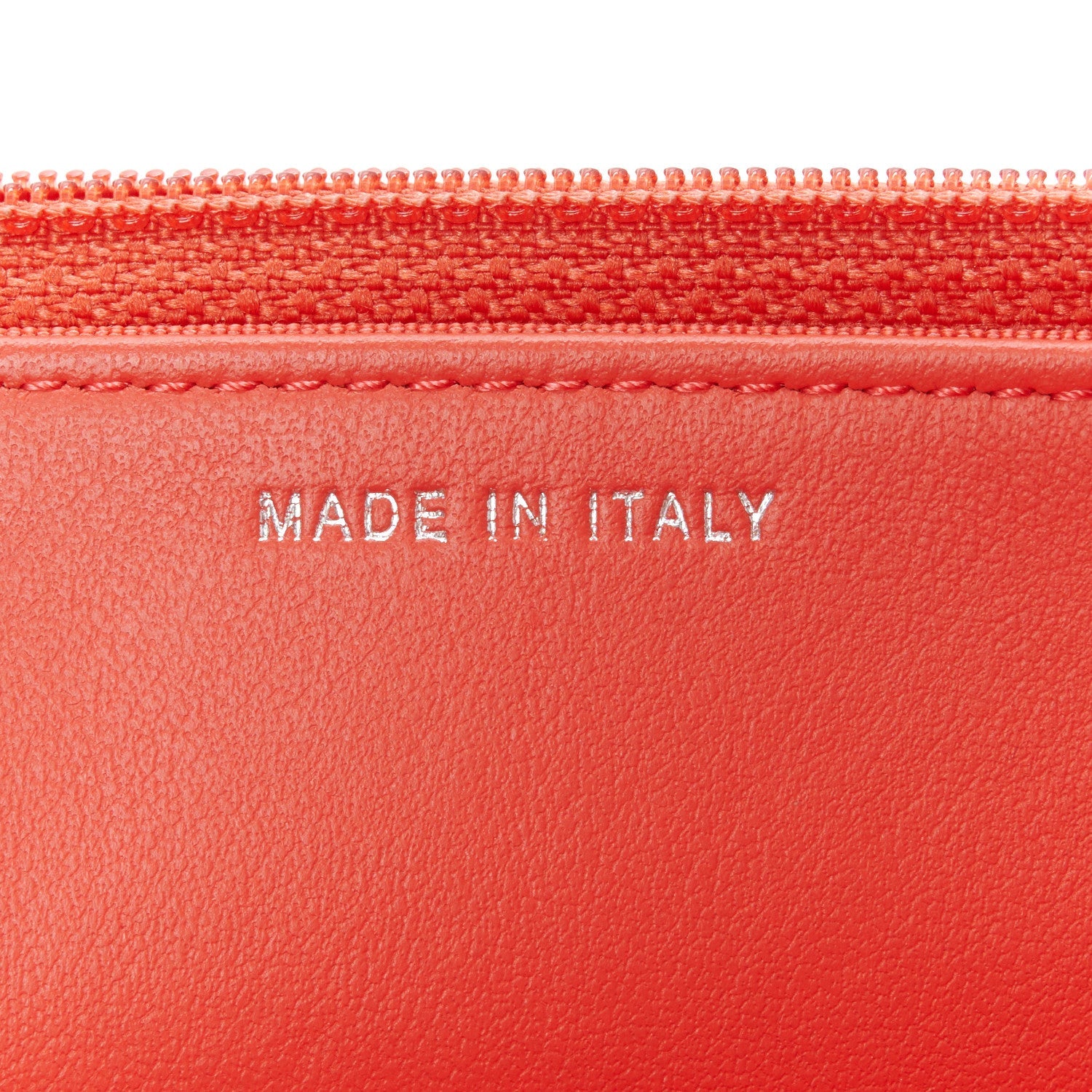 Aged Calfskin Quilted Gabrielle Wallet On Chain WOC  Orange