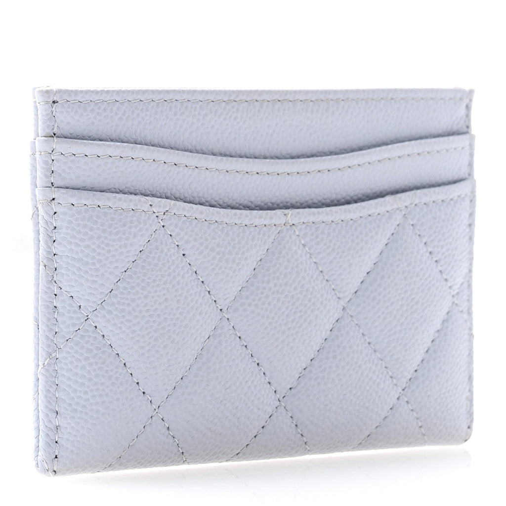 Caviar Quilted  Holder Light Grey