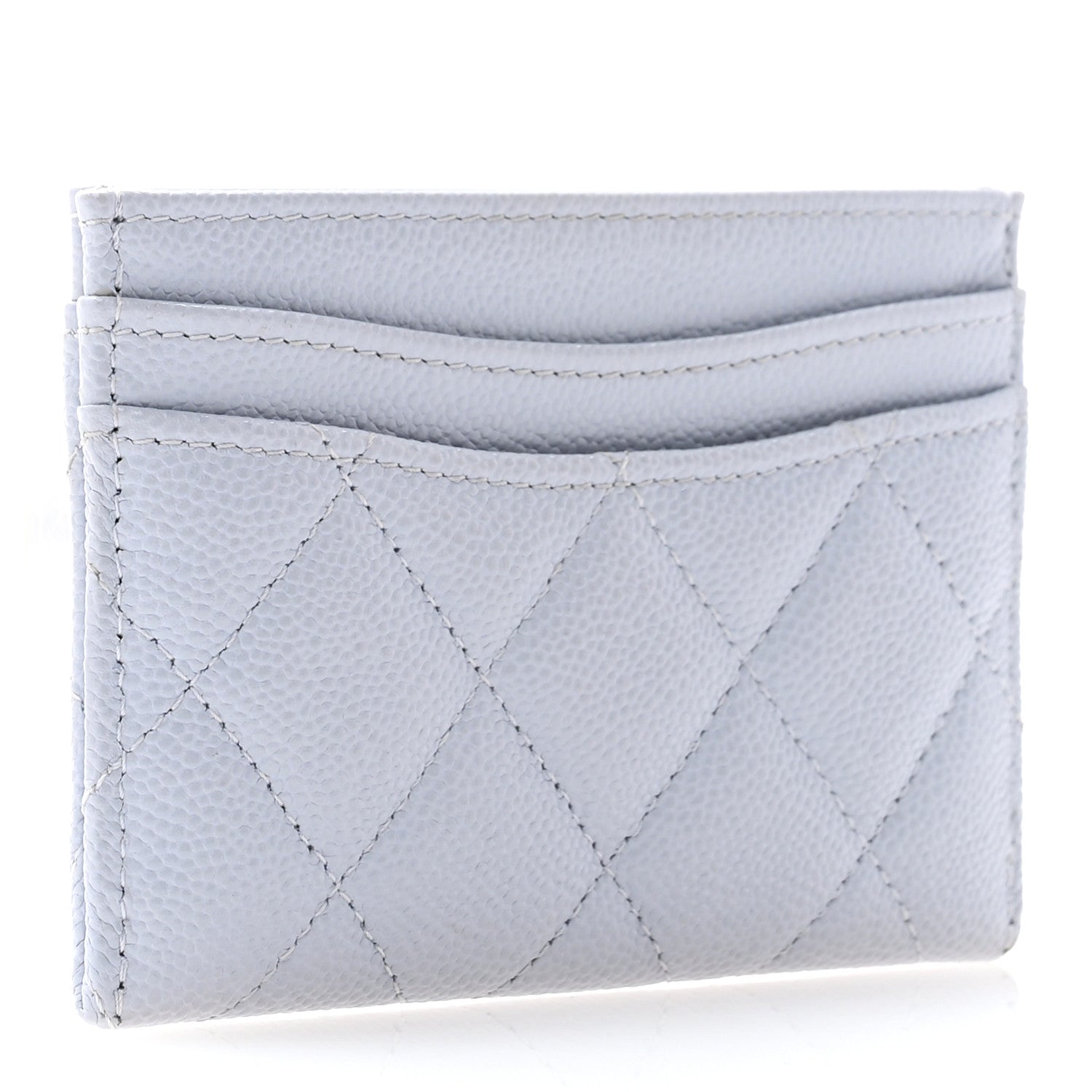 Caviar Quilted  Holder Light Grey