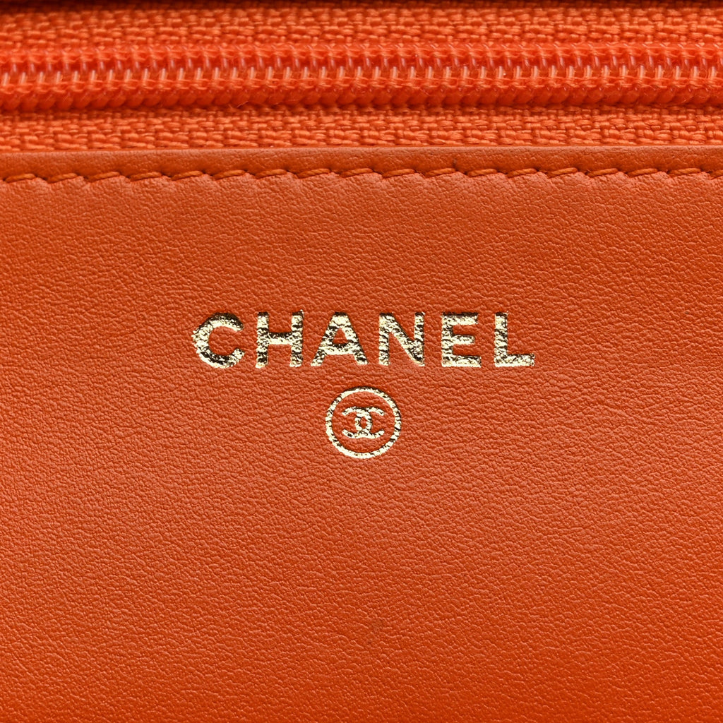 Snakeskin Wallet On Chain WOC Orange