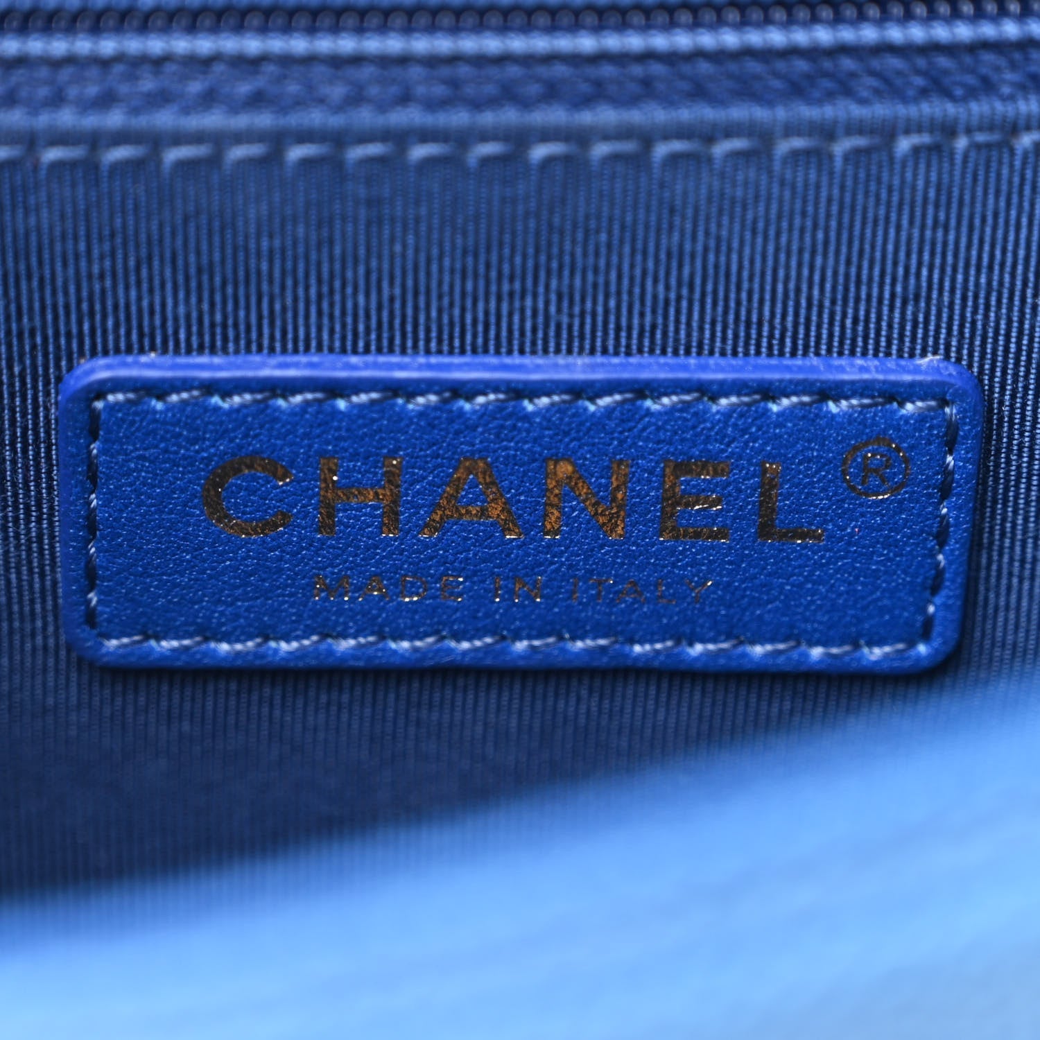 Caviar Quilted Sunset On The Sea Waist Bag Blue