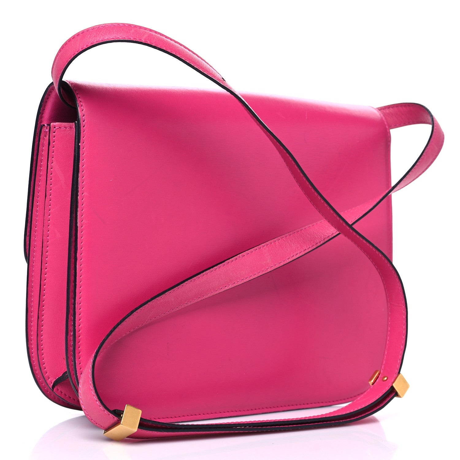 Box Calfskin Medium Classic Box Flap Bag Hibiscus