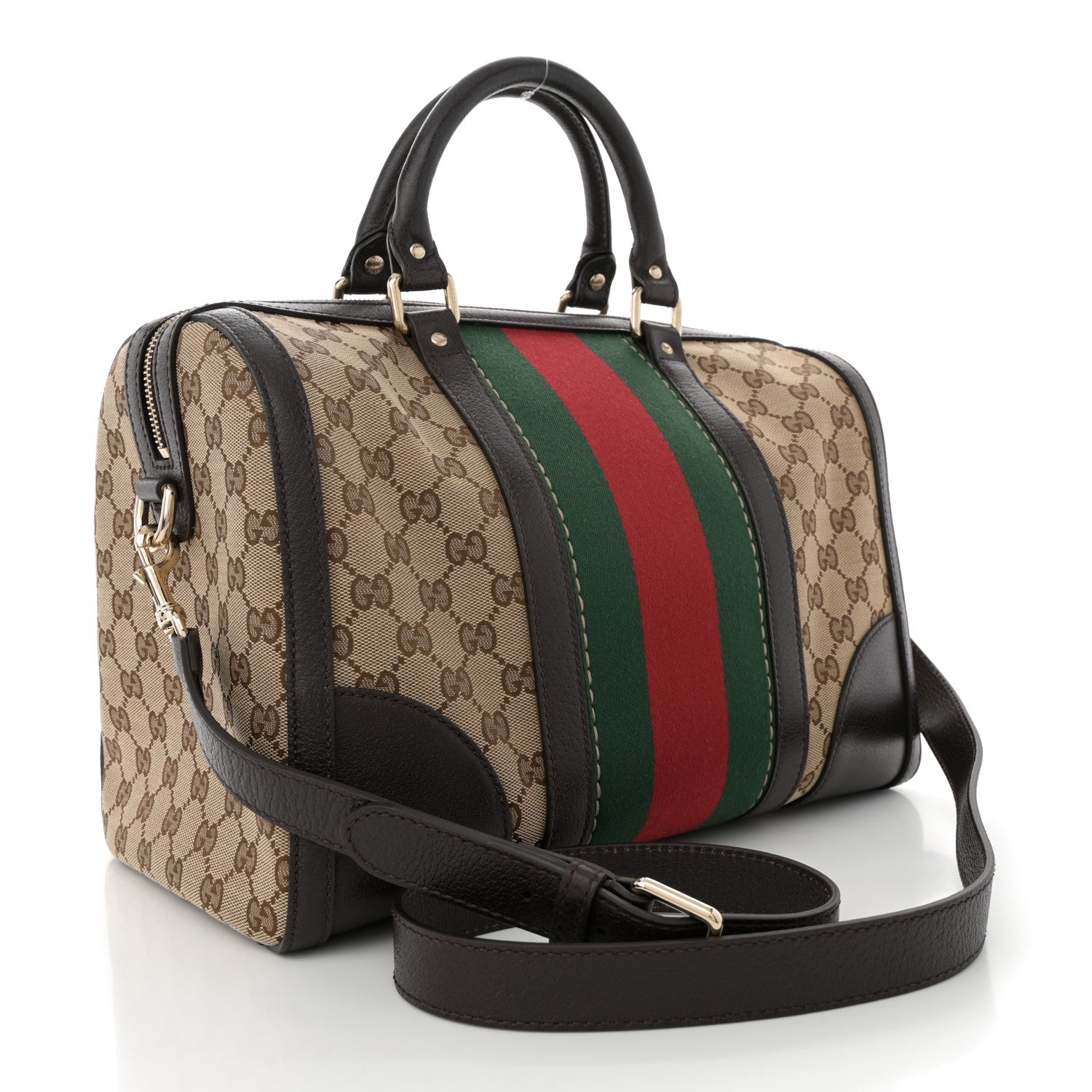 Monogram Vintage Web Medium Webby Bee Boston Dark Brown